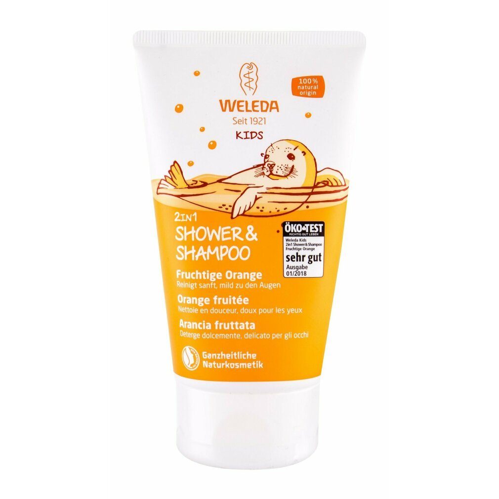 WELEDA Haarshampoo Weleda baby Kinder Duschgel & Shampoo 2in1 Fruchtige Orange