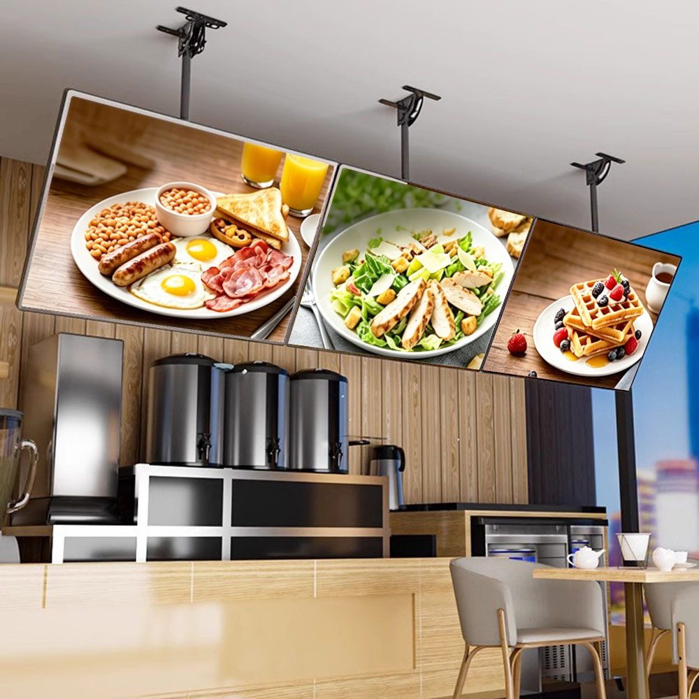 Muxing Tafel LED Menüboard hängend, Werbeschild beleuchtet Gastronomie, (1-tlg)