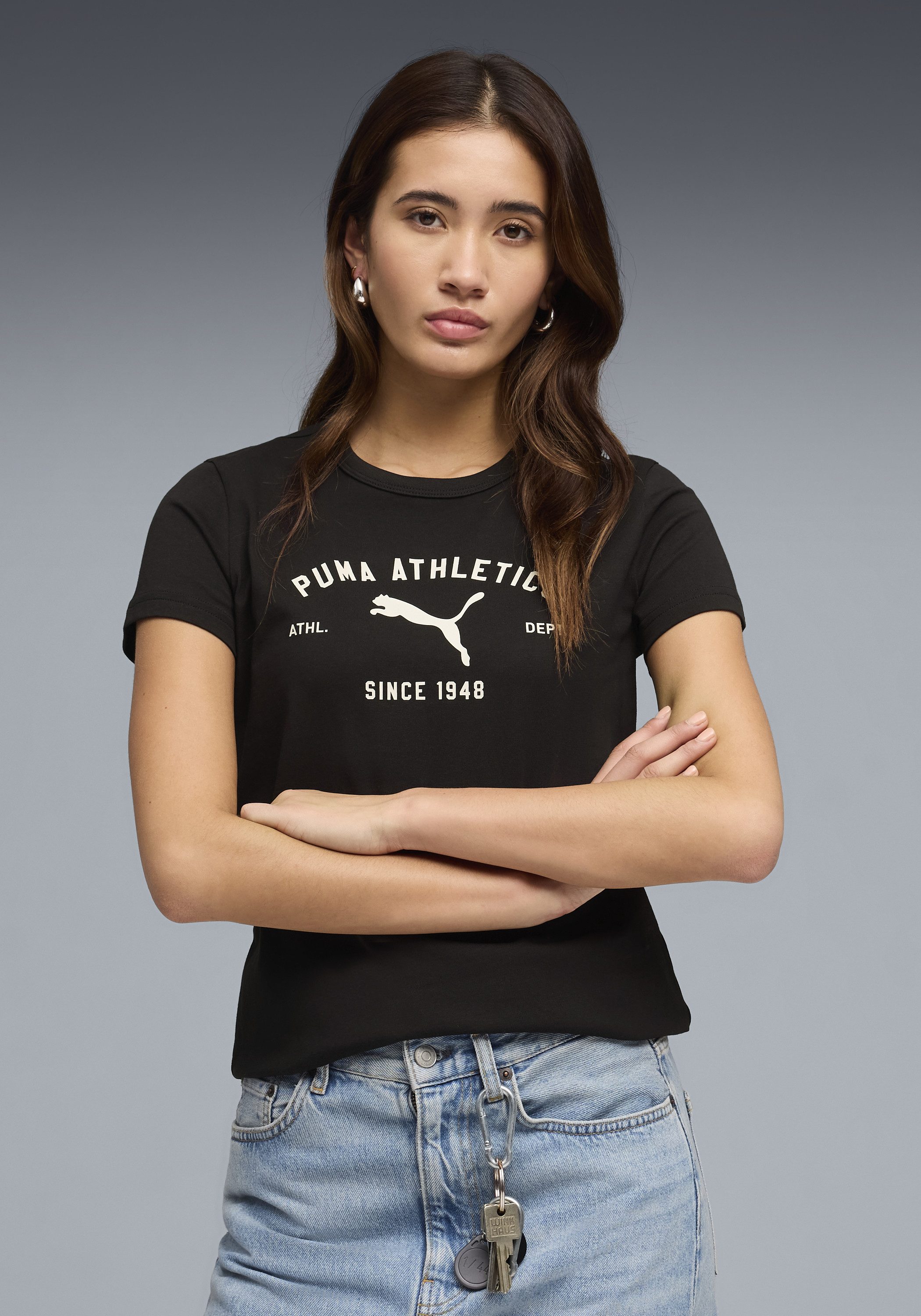 PUMA T-Shirt CLASS GRAPHIC TEE Regular Fit, Kurzarm, Rundhalsausschnitt günstig online kaufen