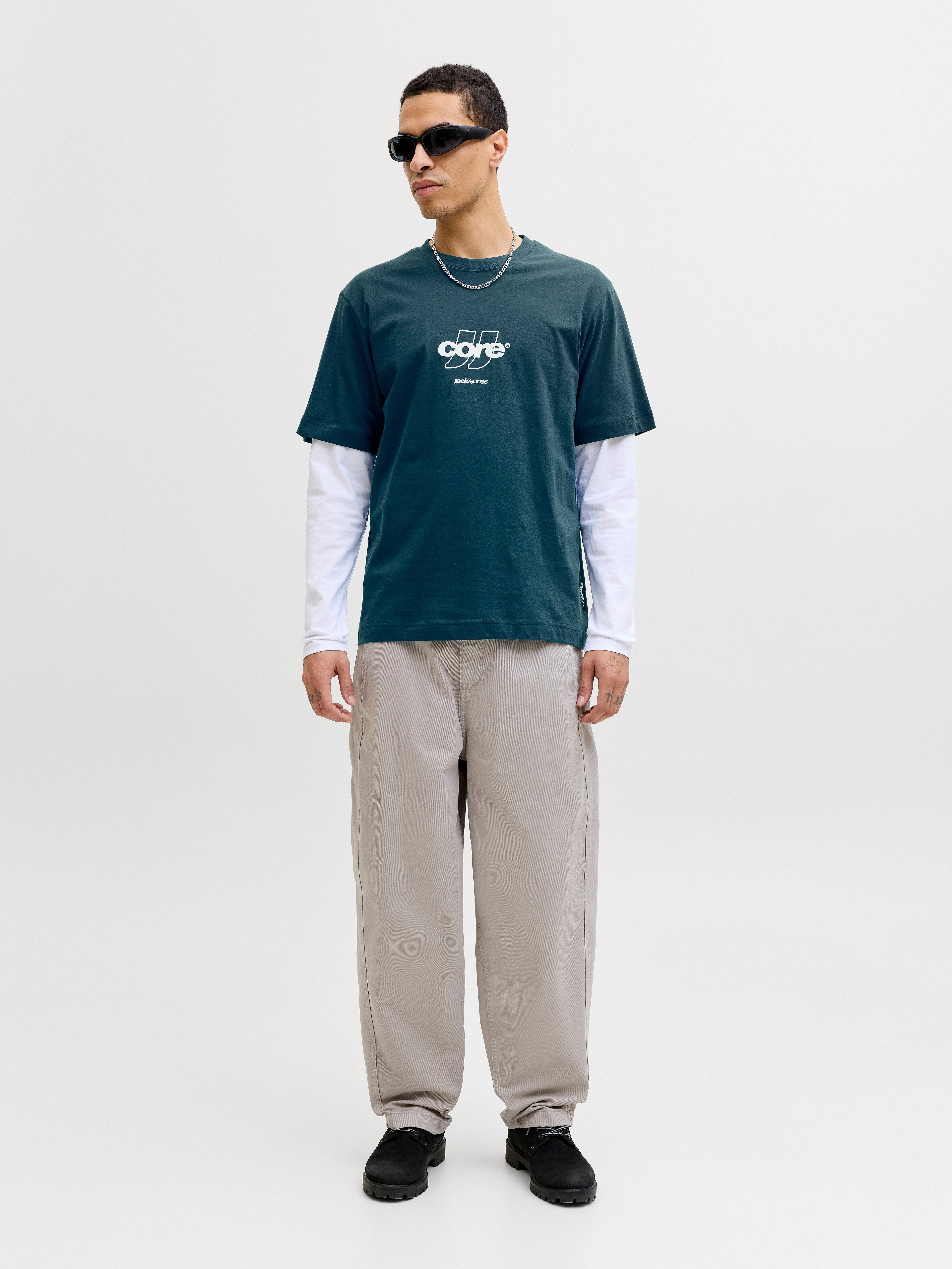 Jack & Jones T-Shirt JCOCLUB FRONT PRINT TEE SS CREW SN mit Print – Bild 4 von 5