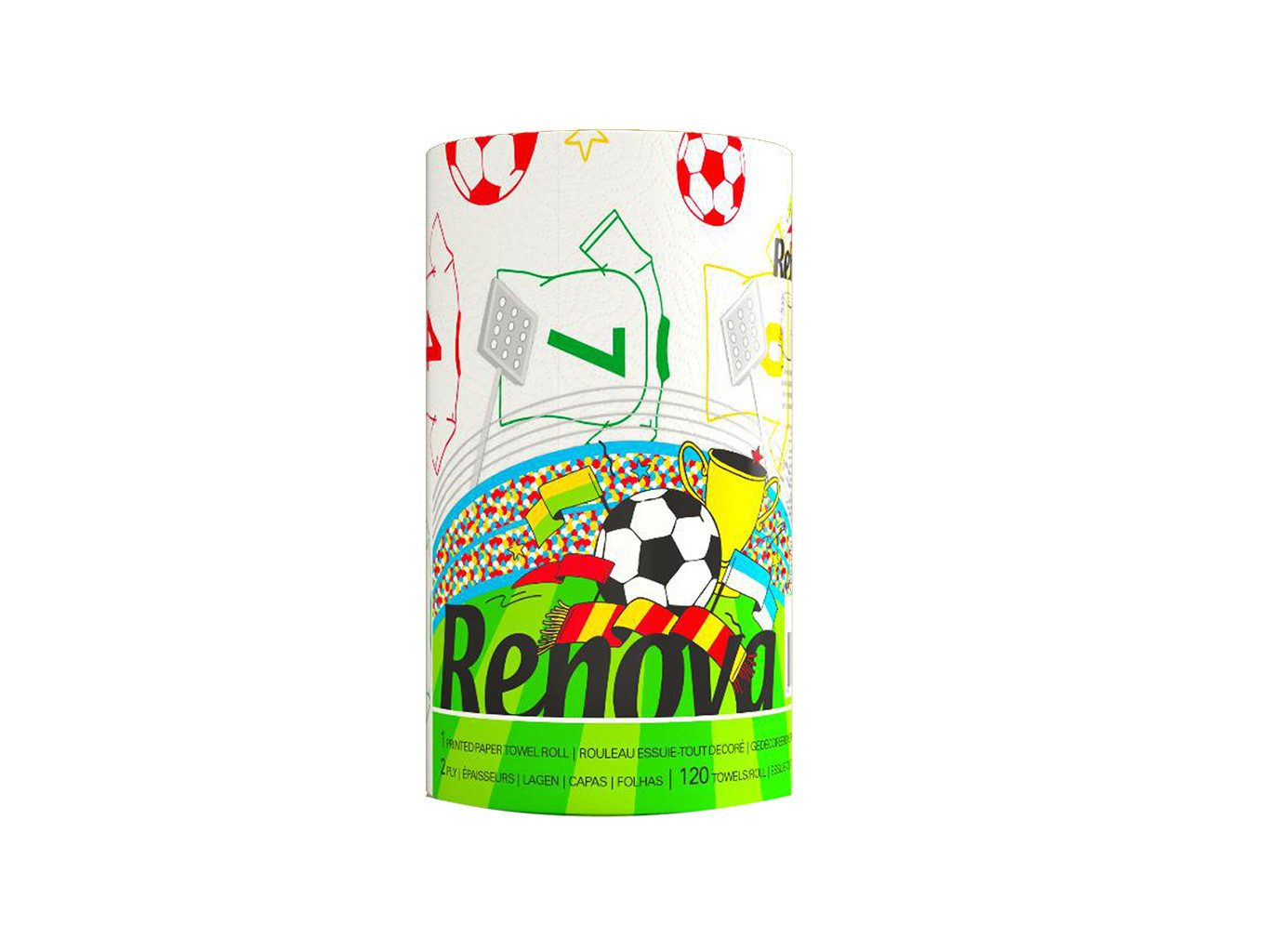 Renova Papierküchenrolle Maxi Fußball Edition (1-St), bedruckt
