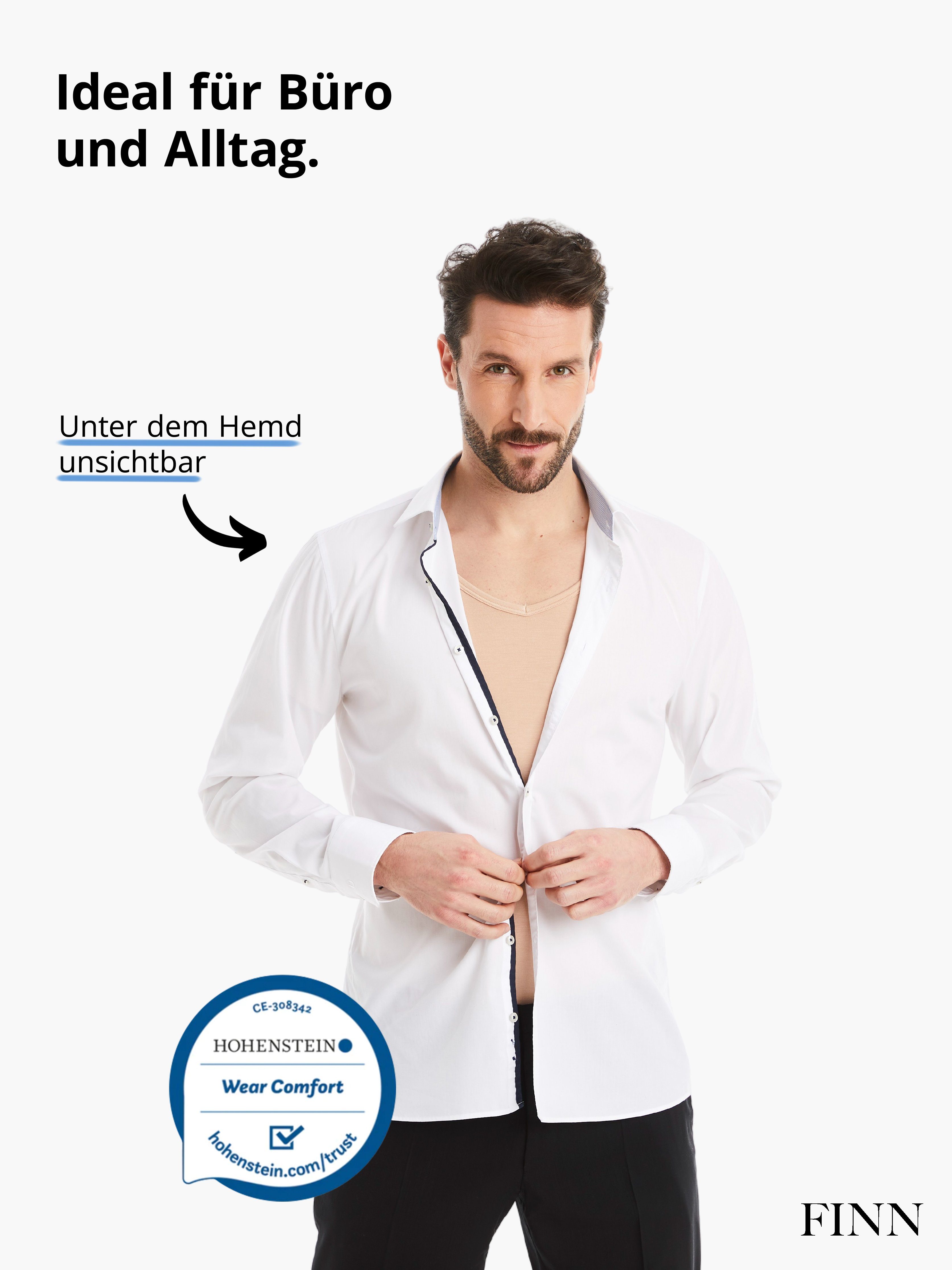 FINN Design Achselhemd Business Unterhemd Herren Ärmellos mit V-Ausschnitt Das perfekte Tank-Top für Männer unter Hemd und Anzug