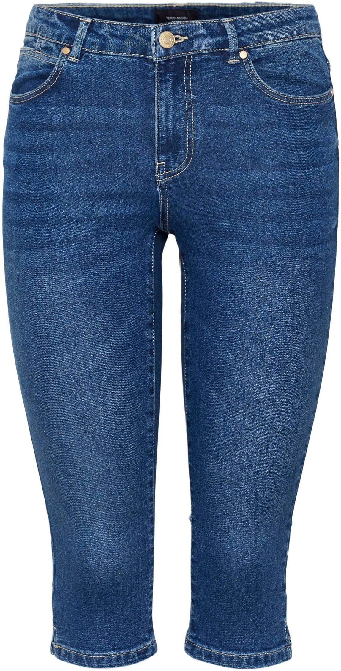 Moda MIX Denim Blue Medium 3/4-Jeans VMJUNE Vero NOOS KNICKERS DNM MR
