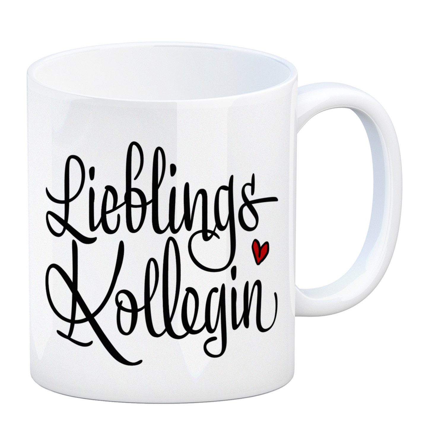 Tasse Kaffeebecher mit Spruch: Lieblingskollegin Kaffeetasse Tasse