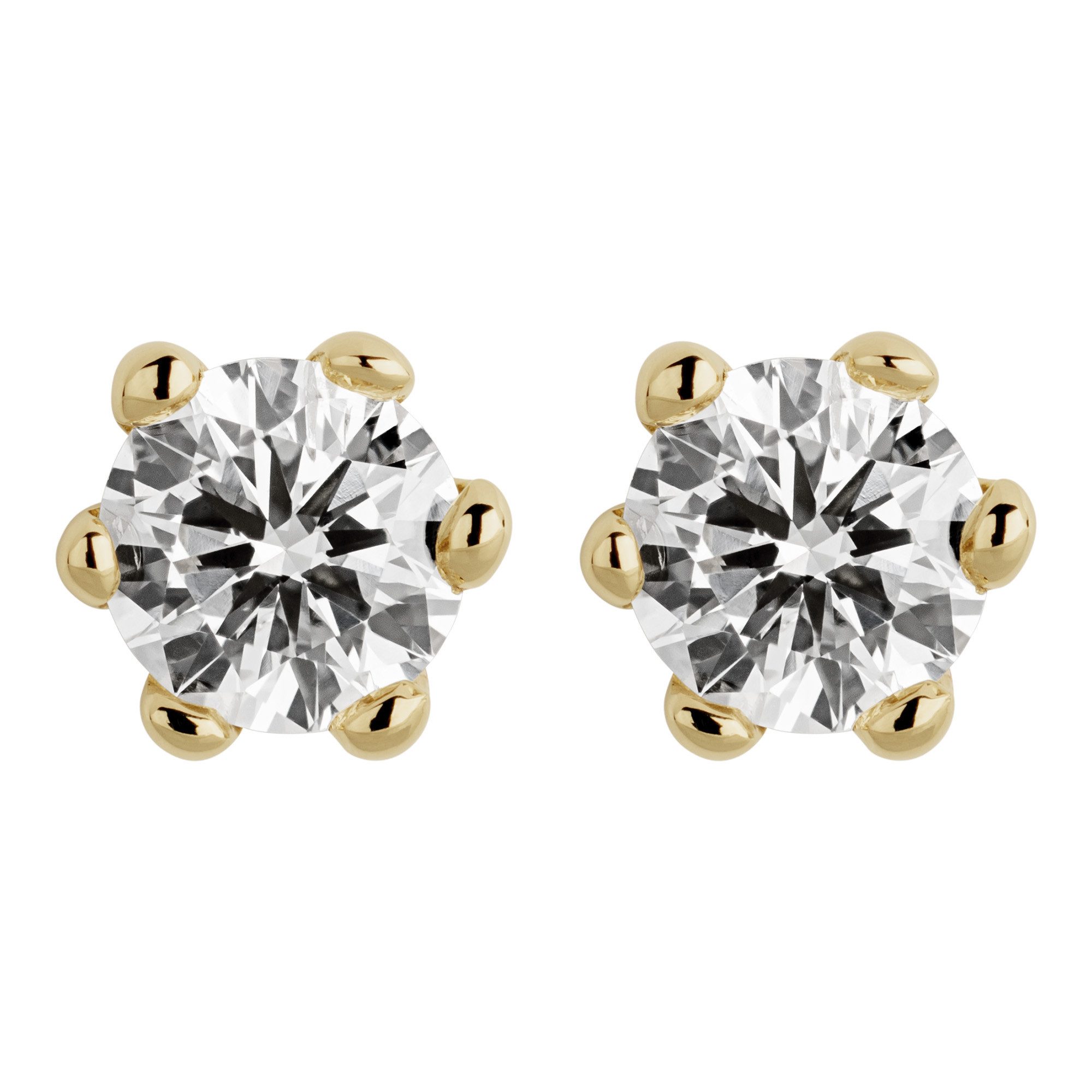 Orolino Paar Ohrstecker Gold 585 mit 2 natürlichen Brillanten zus. 0,25ct.