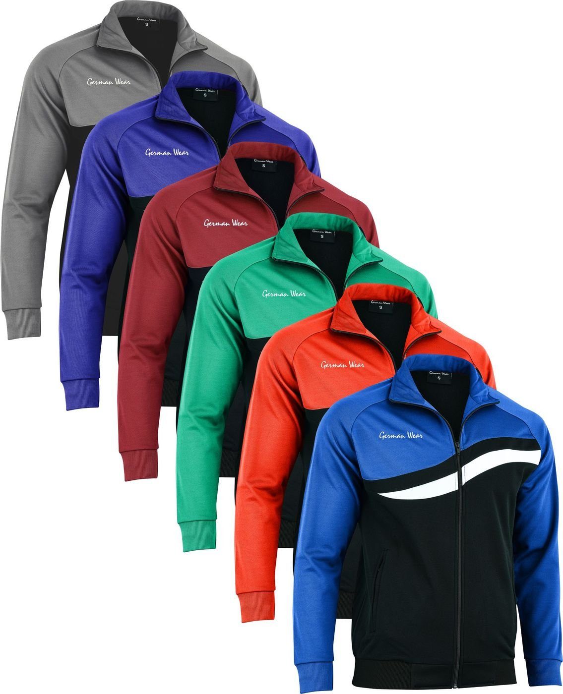 Sportjacke German Joggingjacke Trainingsjacke Blau GW779J Trainingsjacke Herren Wear