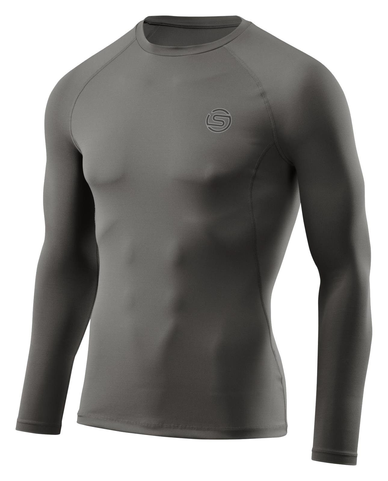 Skins Langarmshirt Funktionsunterwäsche 2-Series (enganliegend) charcoalgrau Herren