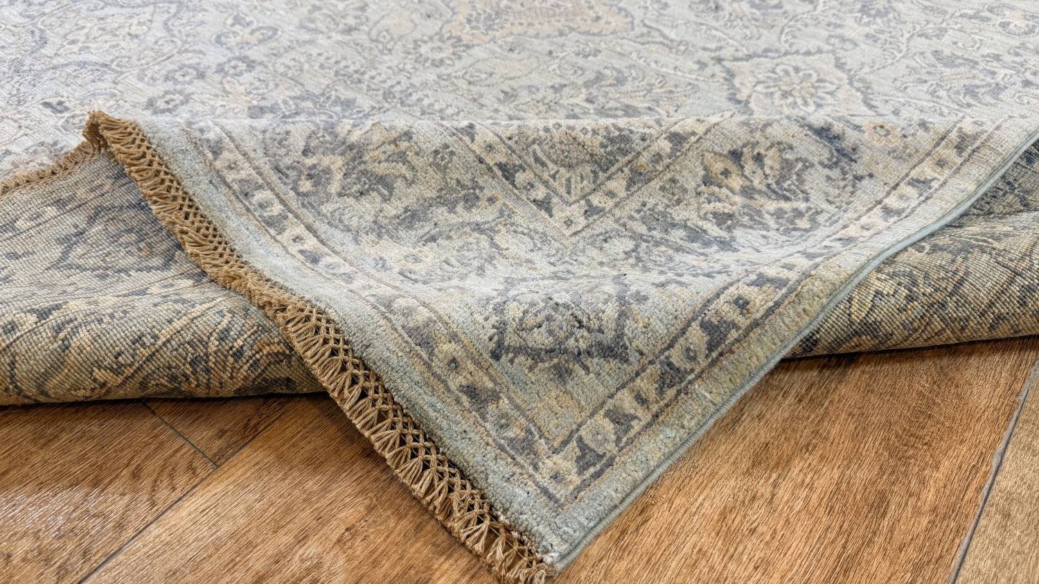 Rug Studios Teppich ZIEGLER FEIN-ORIGINAL HANDGEKNÜPFT, Rechteckig, Höhe: 8 mm, Handgefertigt, 185 x 285 cm, Hellgrau