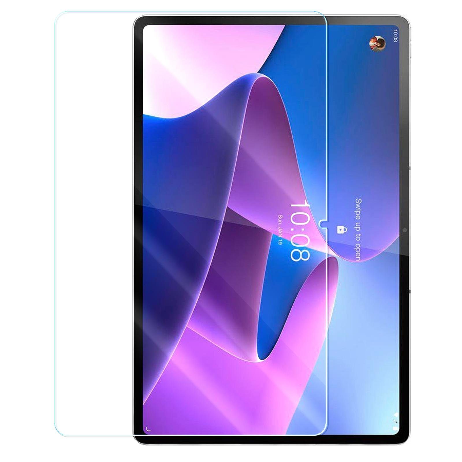 Numerva Schutzfolie Panzer Folie Echt Glas für Lenovo Tab P12 Pro, (Schutzfolie, 1x Schutzfolie 2x Reinigungstücher), Tablet Display Schutzglas Folie Echt Glas Folie 9H