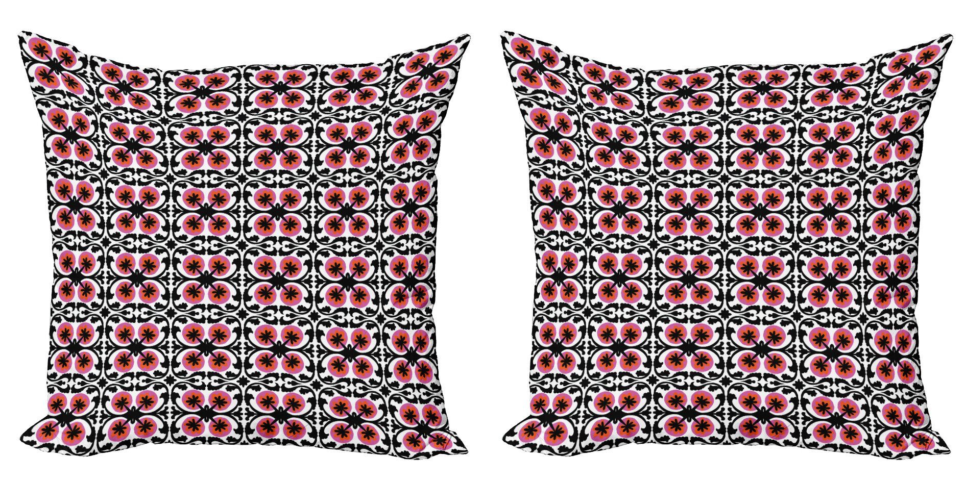 Kissenbezüge Modern Accent Doppelseitiger Digitaldruck, Abakuhaus (2 Stück), Boho Oriental Suzani Muster