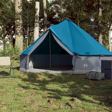vidaXL Kuppelzelt Zelt Campingzelt Tipi Familienzelt 6 Personen Blau Wasserdicht