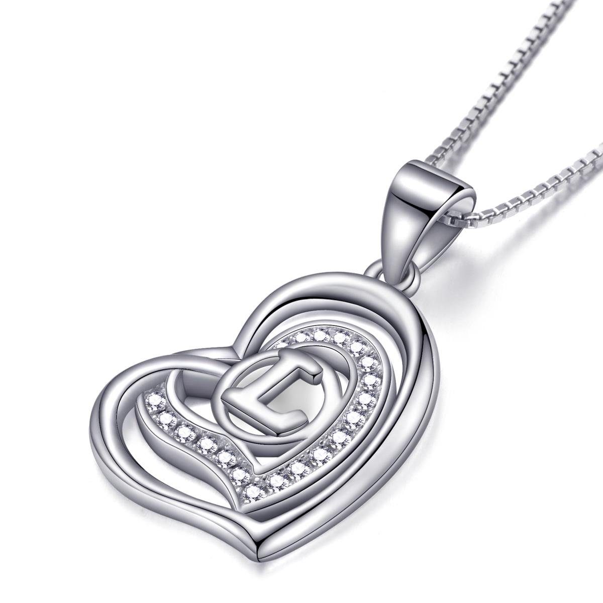 Morella Kette mit Anhänger Buchstabenkette Halskette (1-tlg), Zirkoniastein günstig online kaufen