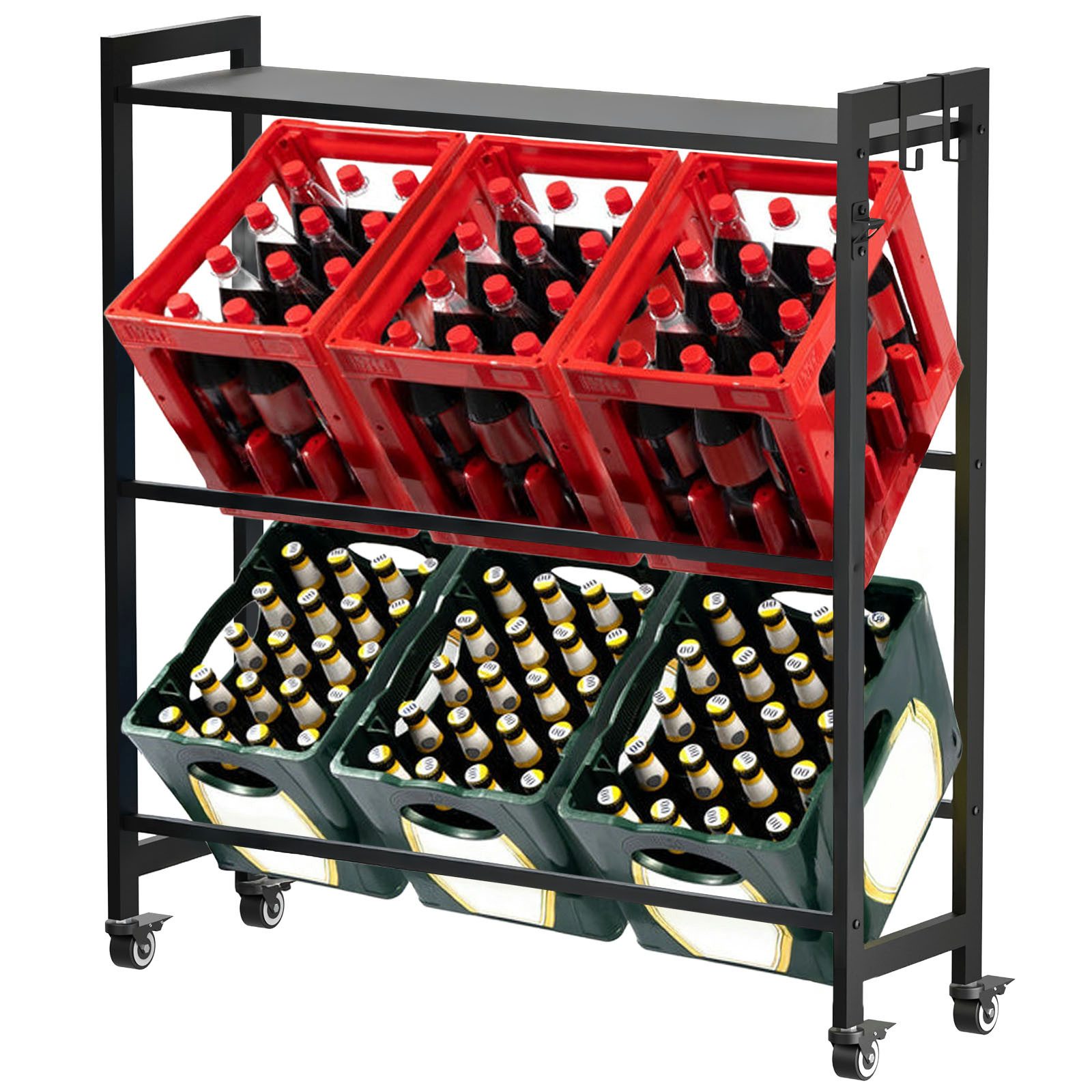 RAMROXX Flaschenregal Fahrbares Kastenregal 3-3 für günstig online kaufen