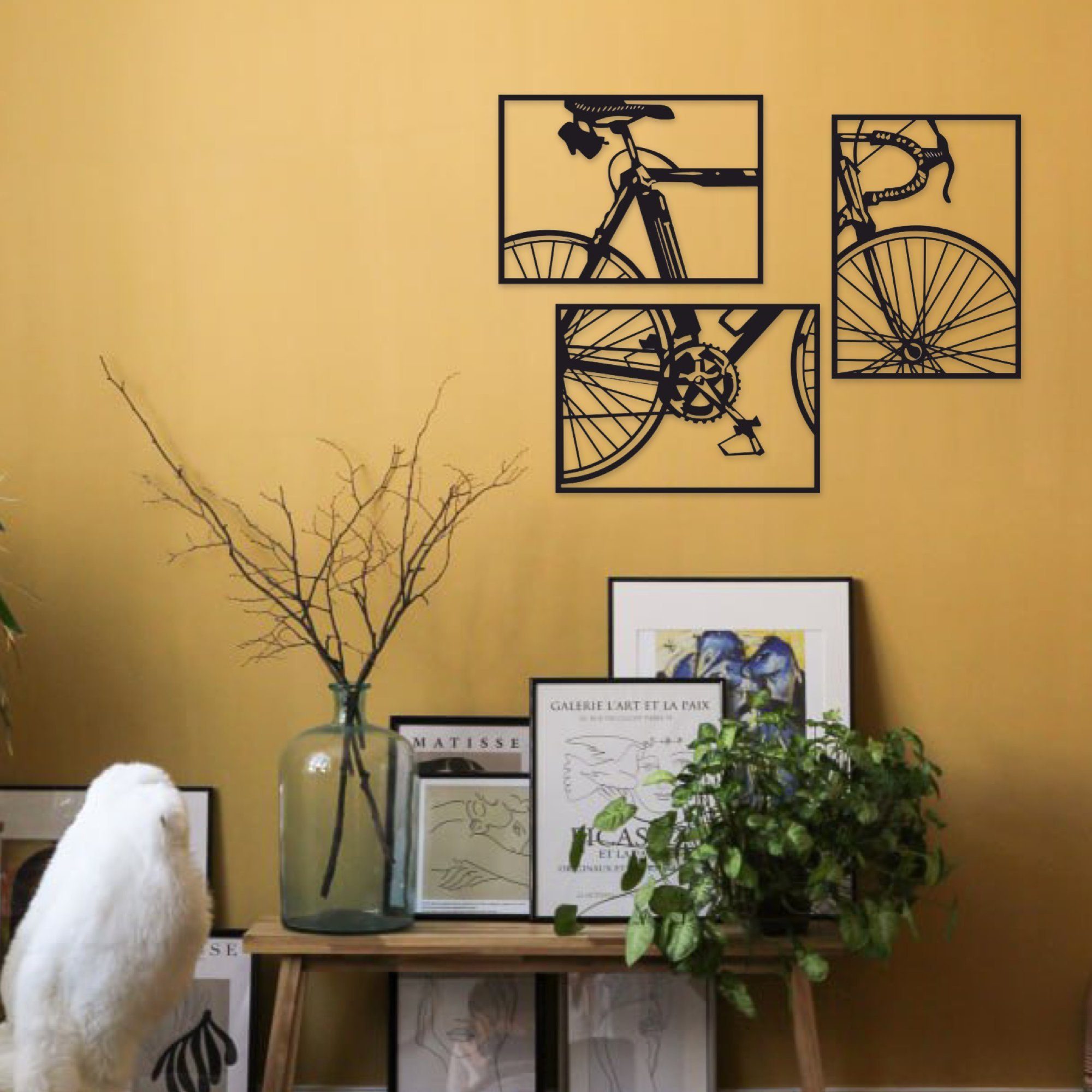 WoodFriends Wandbild aus Holz Rennrad Fahrrad Holzschild zum Aufkleben Fahrradliebhaber, Deko Wandkunst Geburtstagsgeschenk Radler Fahrradsport