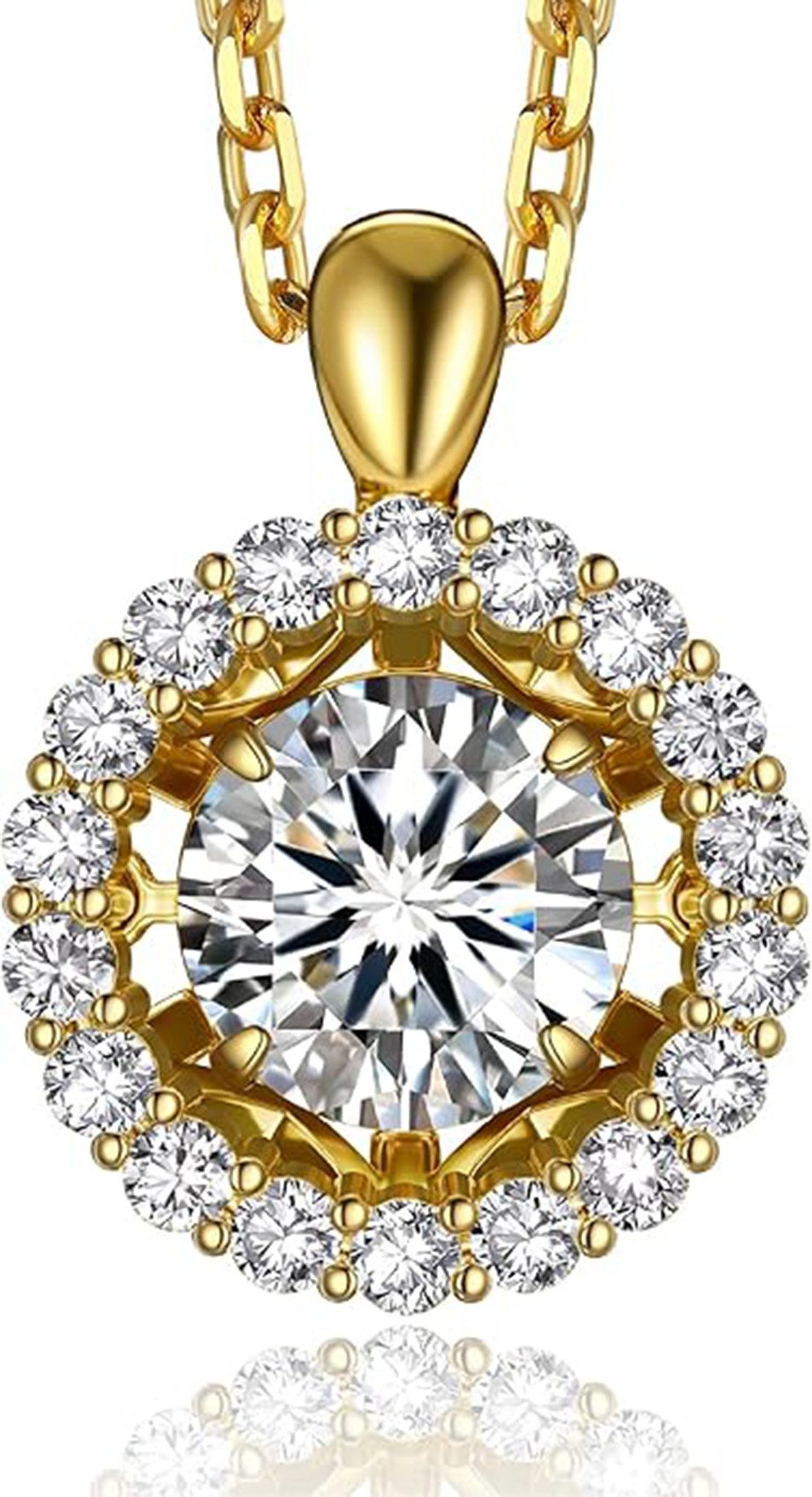 Kette mit Anhänger 1ct,E VS1Halskette damen,Diamond,brautkleider damen,Anhänger-Halskette
