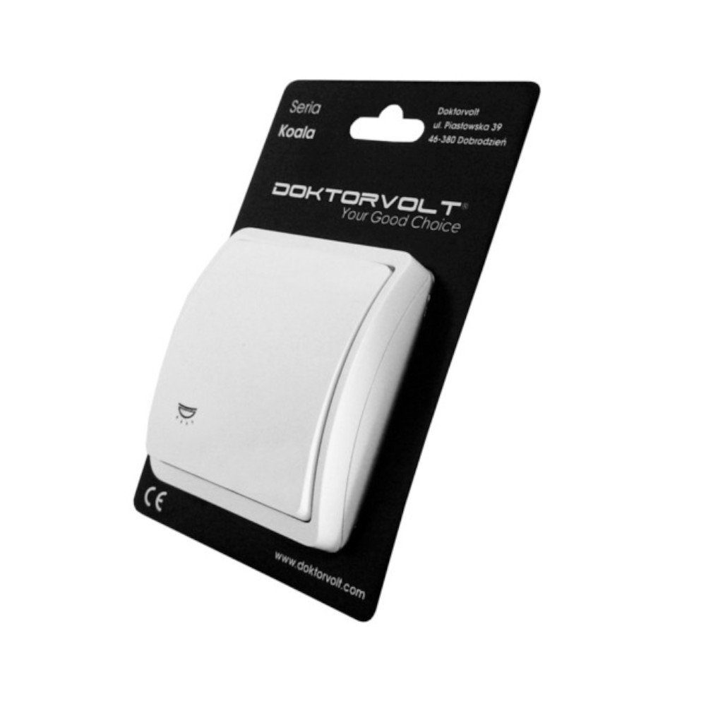 Doktorvolt Aufputz Wandtaster Lichttaster Taster IP44 weiß Aussenbereich Wandtaster