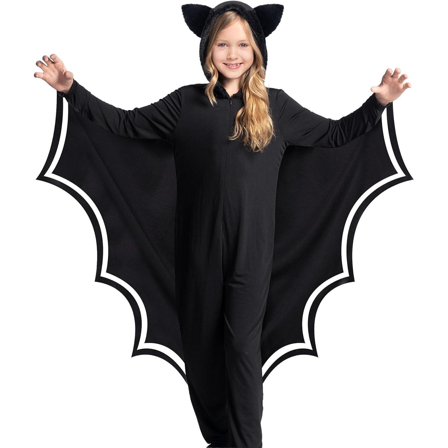 LuxusKollektion Monster-Kostüm Kostüm Fledermaus Jumpsuit Flügel Kinder Halloween Large 10-12 Jahre