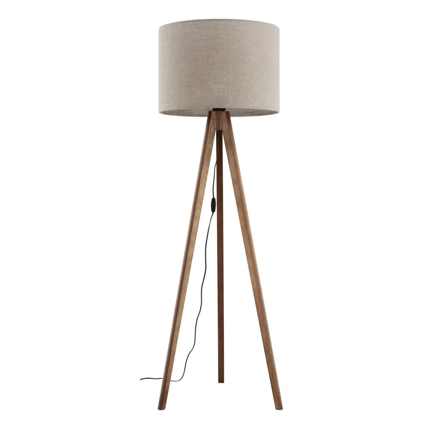 Licht-Erlebnisse Stehlampe NOLAN, ohne Leuchtmittel, Wohnzimmer 145 cm Lein günstig online kaufen