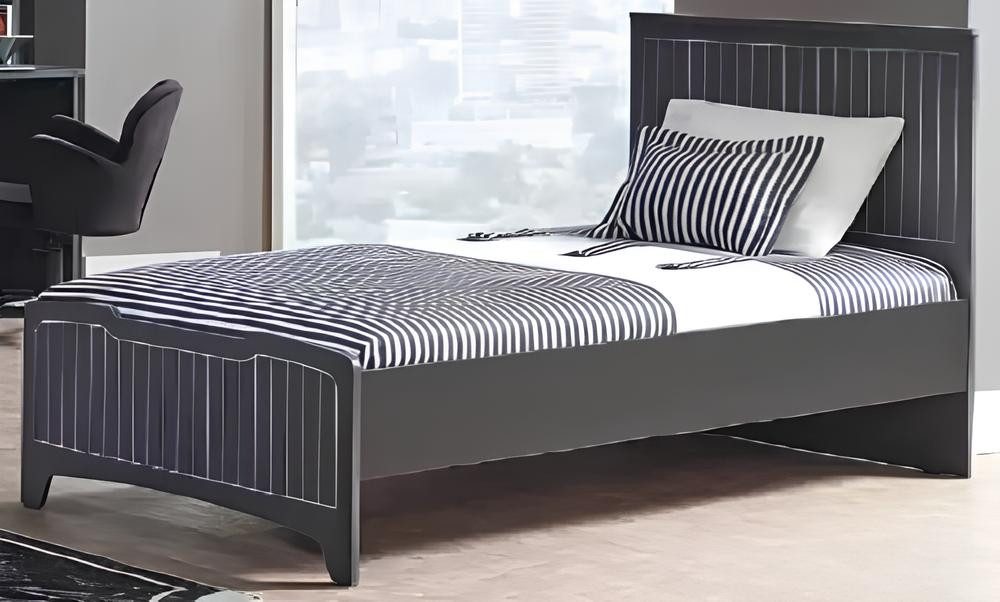 Xlmoebel Jugendbett Schwarzes Kinderbett im modernen Design für stilvolle Räume (Kinderbett, 1-tlg., Kinderbett), Hergestellt in Europa
