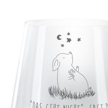 Mr. & Mrs. Panda Windlicht Schwein Glück - Transparent - Geschenk, Kerzenglas, Teelichtglas, Tie (1 St), Handarbeit mit Liebe