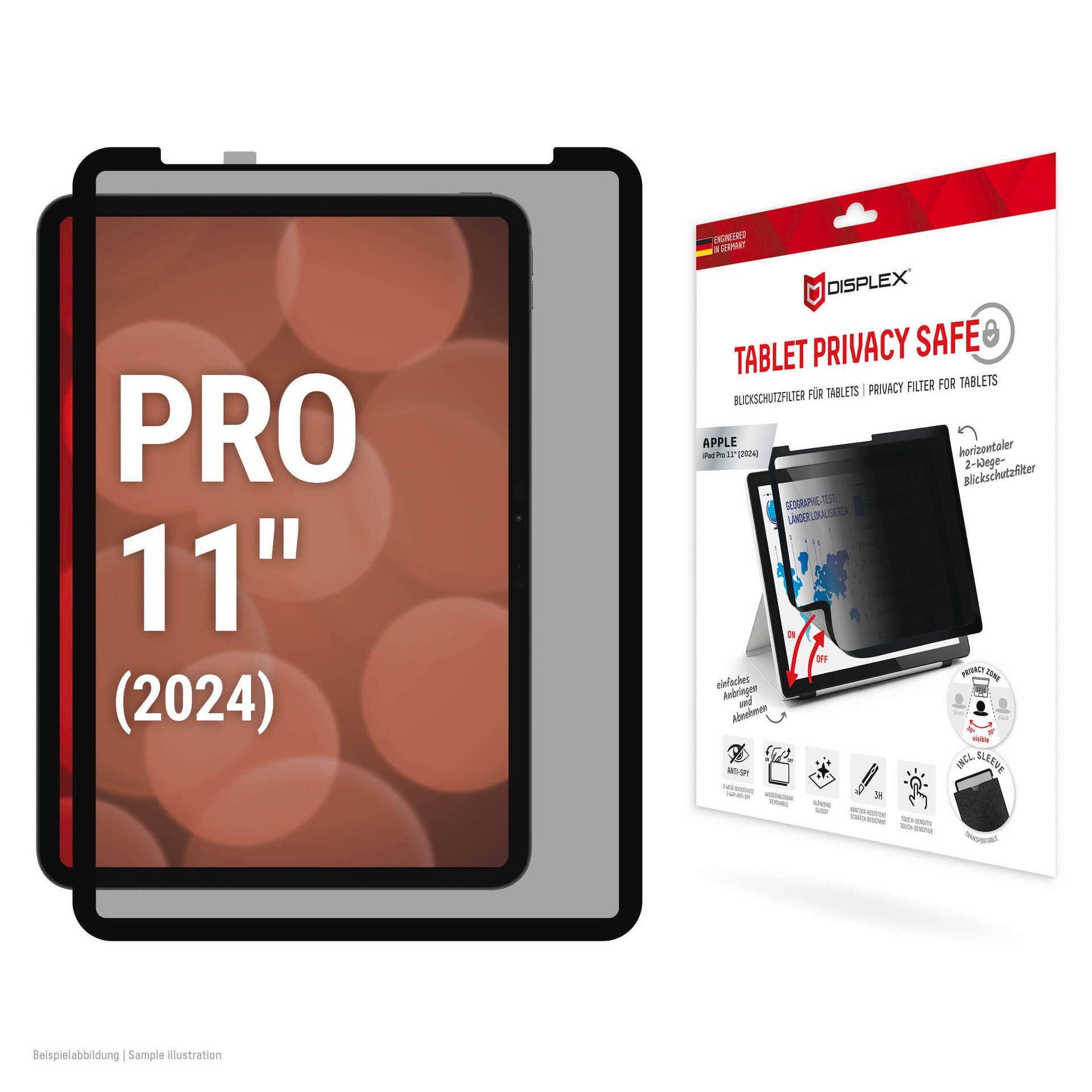 Displayschutzfolie Tablet Privacy Safe