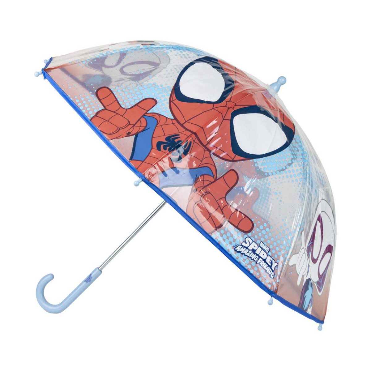 Cerda Langregenschirm Spiderman Regenschirm ⌀ 71 cm Leichter Kuppel-Schirm, Durchsichtige Kuppel