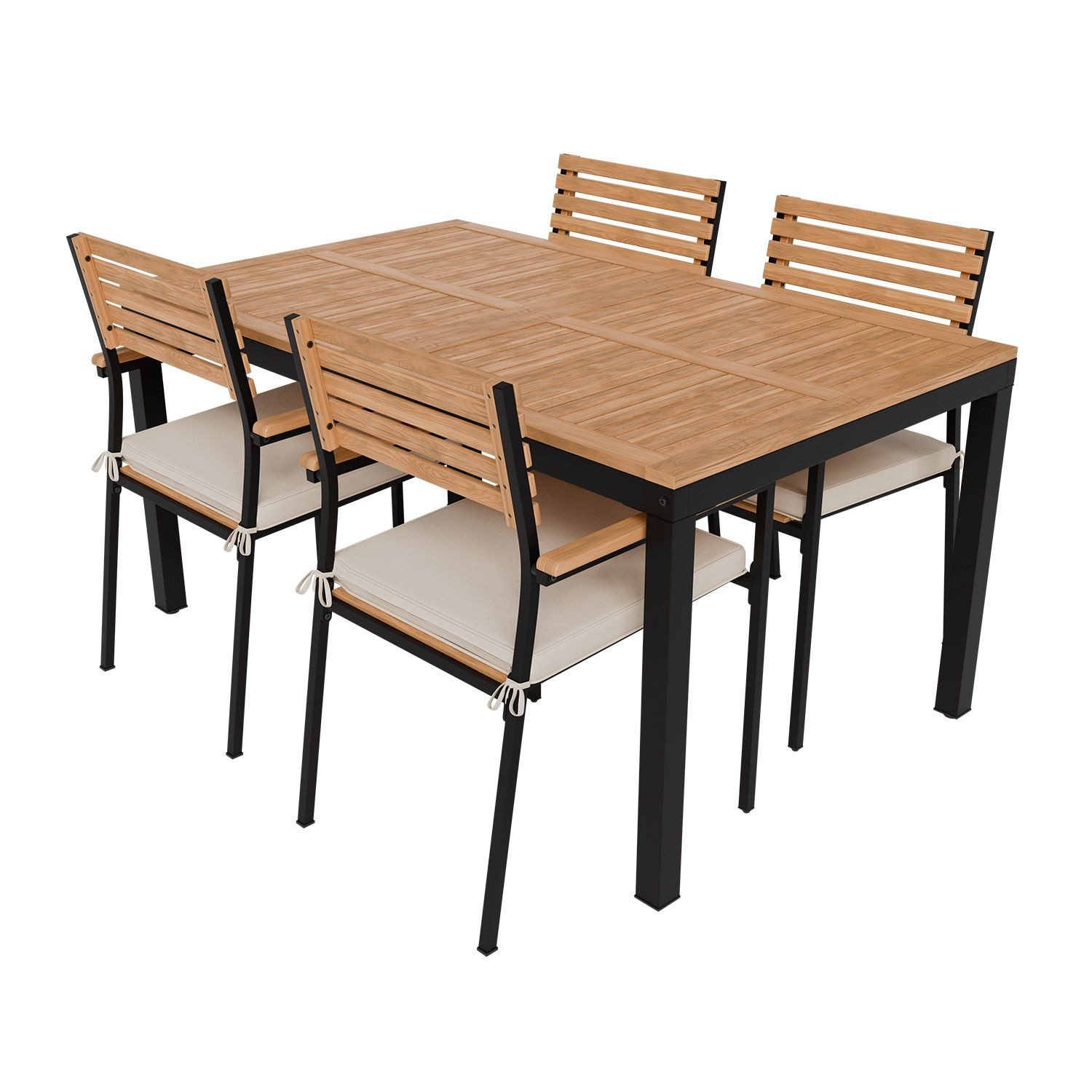 Juskys Garten-Essgruppe Rhodos, (5-tlg), mit Tisch, günstig online kaufen