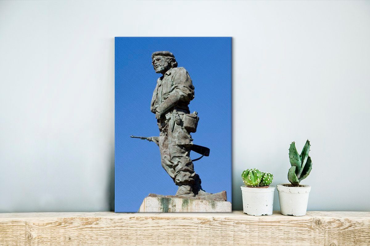 20x30 Zackenaufhänger, Che cm fertig bespannt Statue von OneMillionCanvasses® Gemälde, Leinwandbild Guevara, Leinwandbild inkl. St), (1