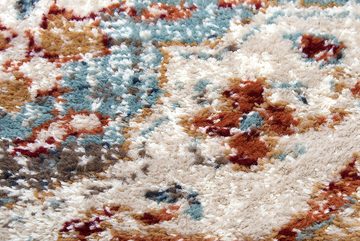 Teppich MARRAKESCH 235x160cm beige blau, riess-ambiente, rechteckig, Höhe: 10 mm, Wohnzimmer · Kurzflor · orientalisches Design · Used Look