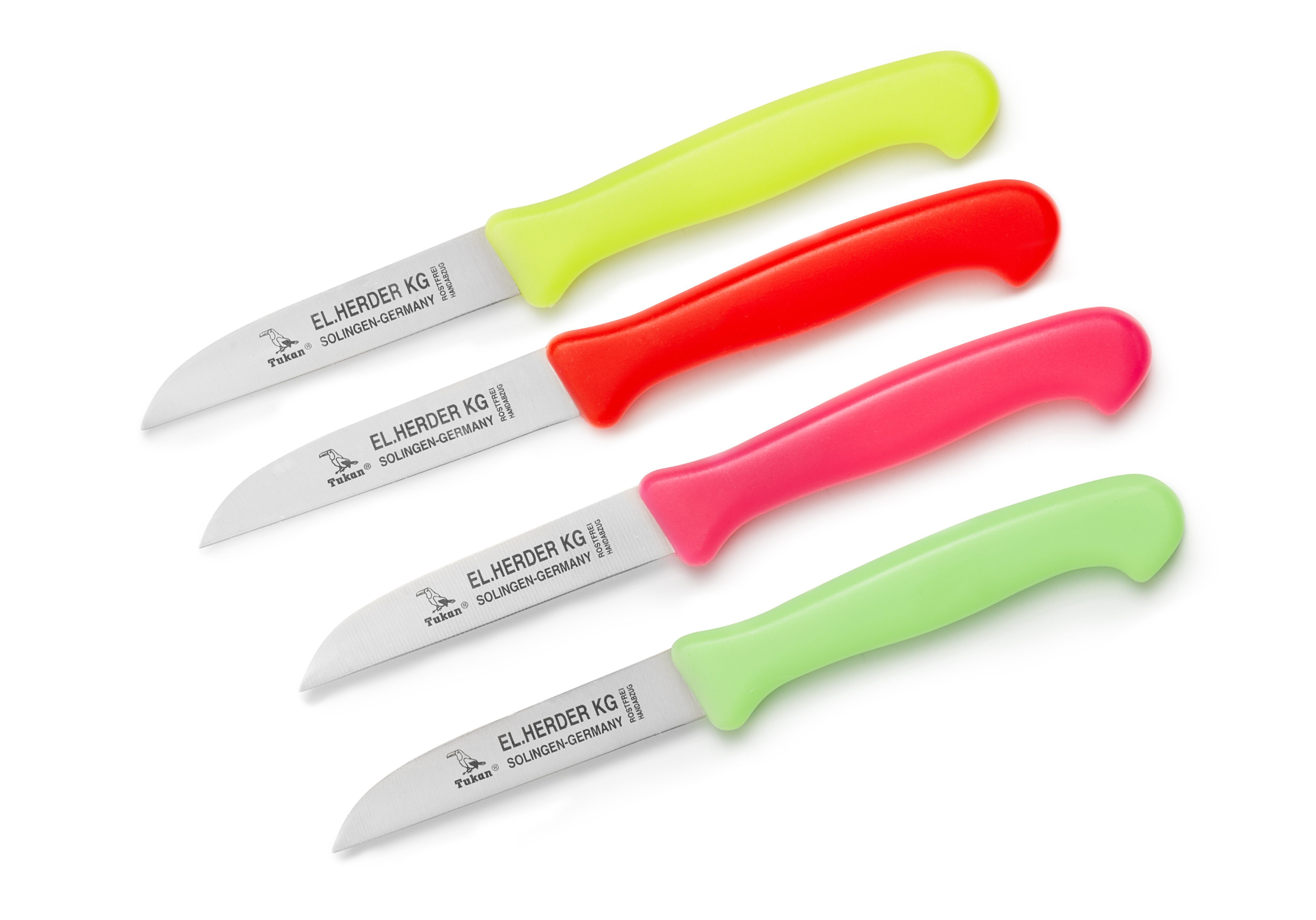 Universalküchenmesser 4er-Set Küchenmesser Kunststoff neon bunt