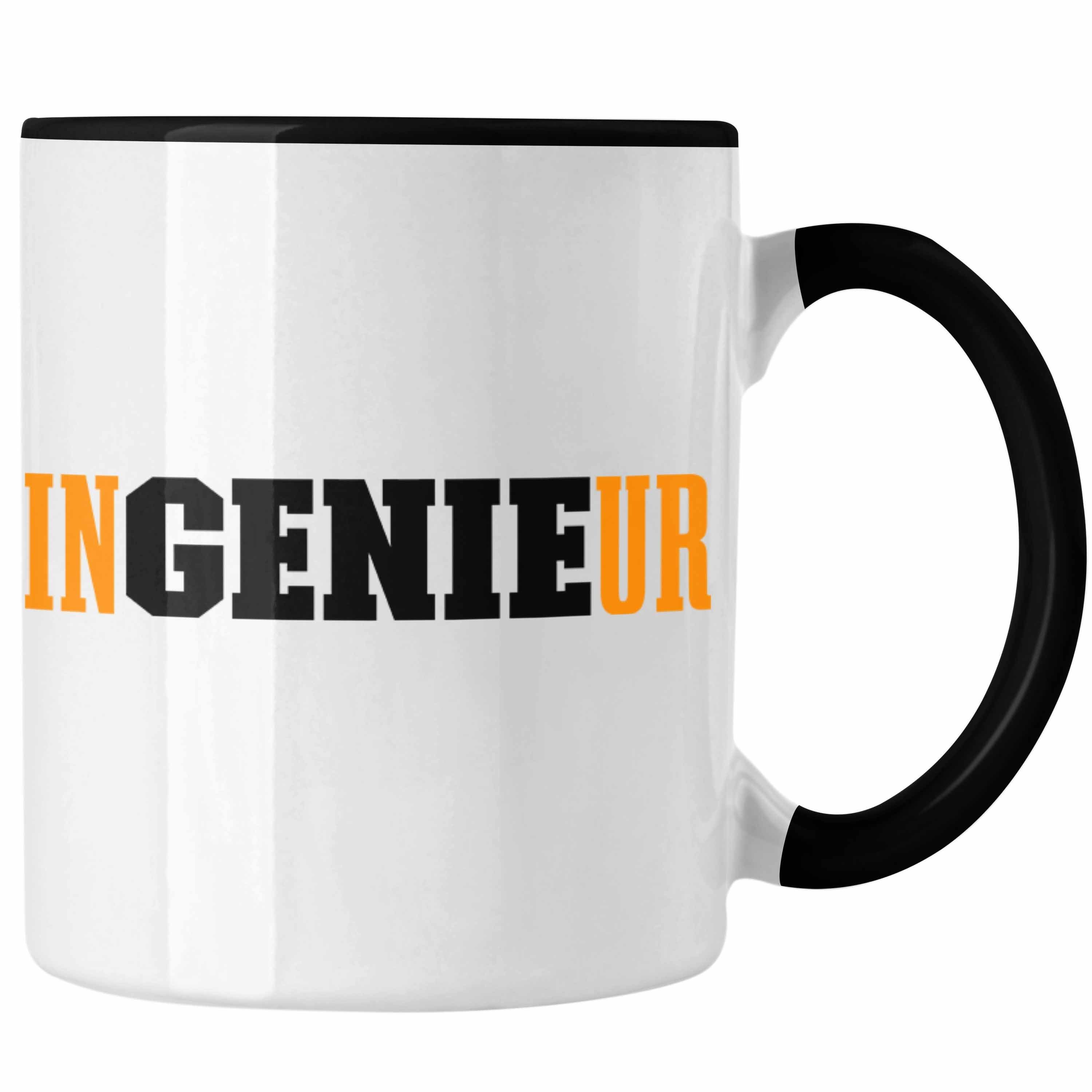 Trendation Tasse Trendation - Ingenieur Tasse Gadget Geschenk Ingeneur Kaffeetasse Geschenkidee schwarz