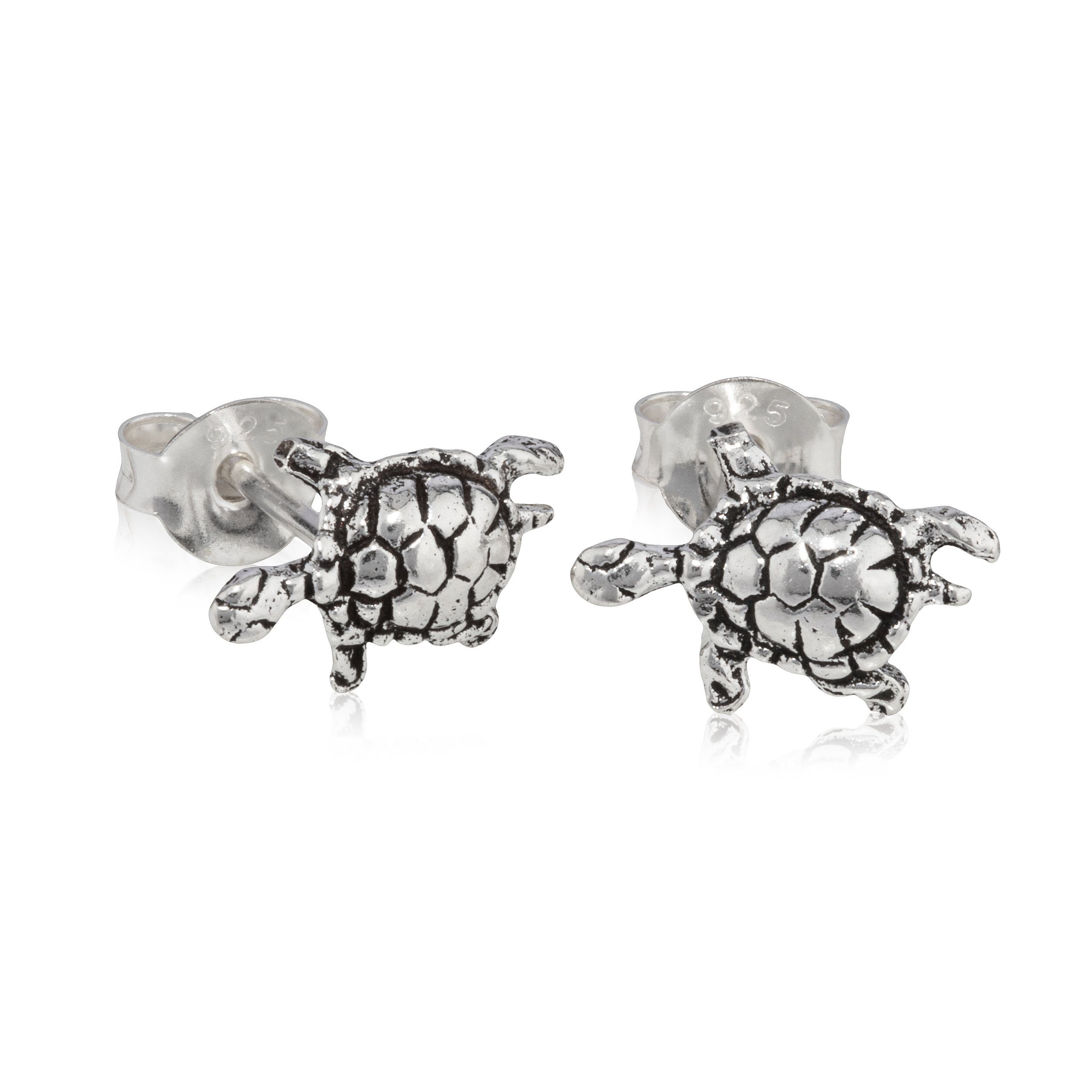 Paar Ohrstecker Paar Ohrstecker Schildkröten Talisman 8mm Silber 9