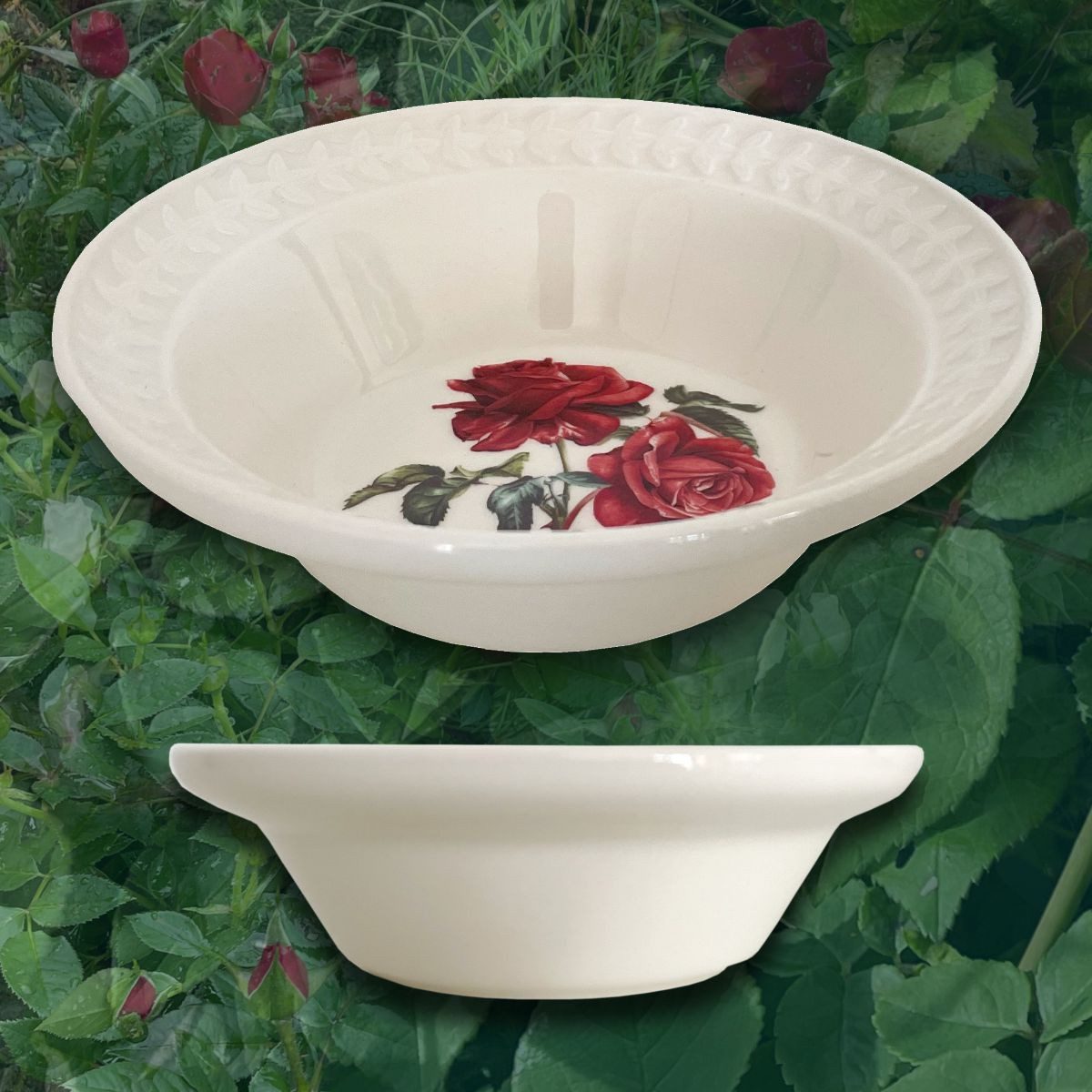 Portmeirion Schale Portmeirion Keramik Schalen 4er Set Botanic Roses Embossed, Keramik, (4er Set)