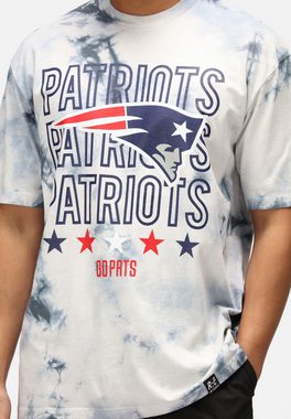 Recovered Print-Shirt New England Patriots - NFL - Tie-Dye Relaxed T-Shirt, Dark Blue S