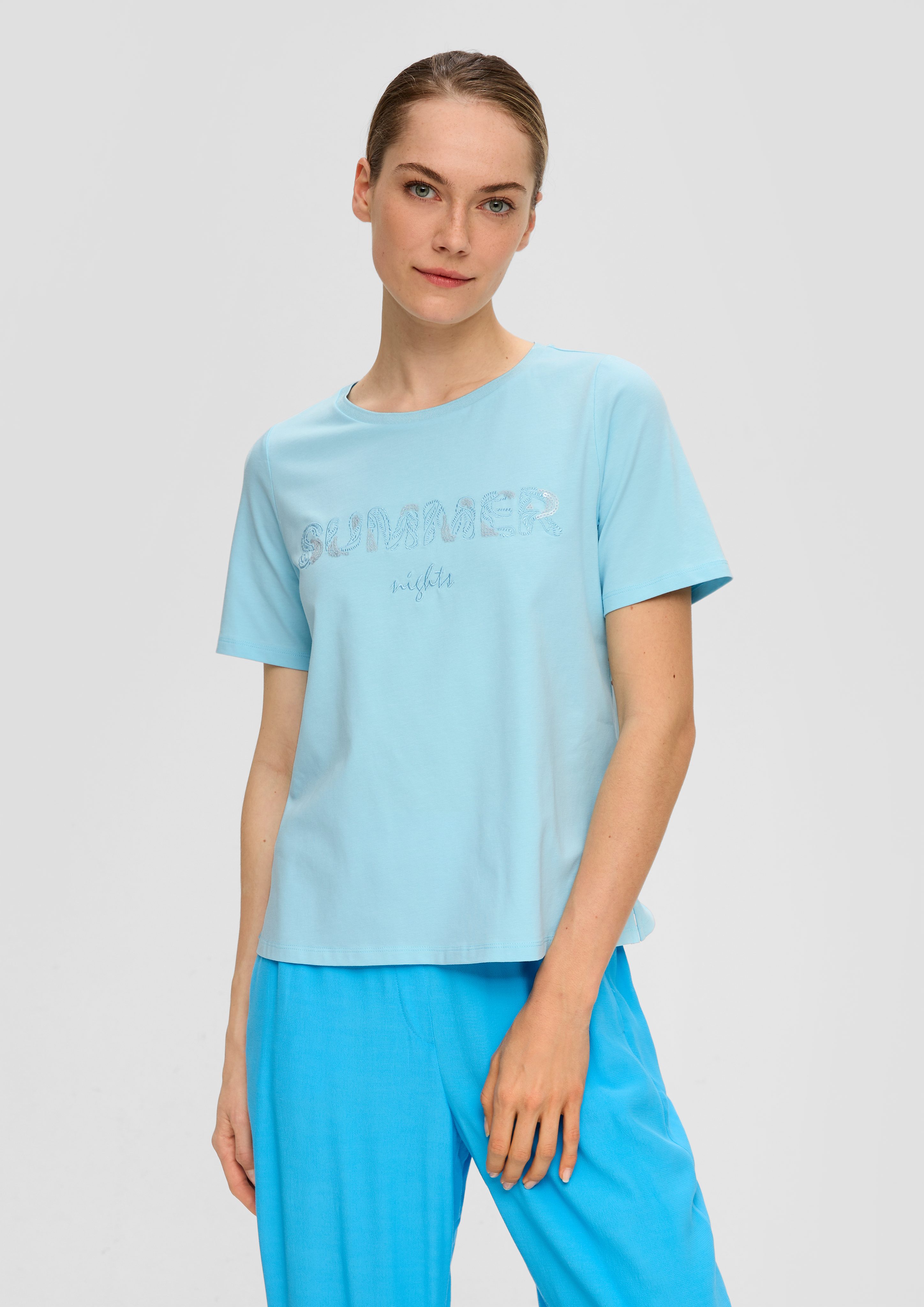 s.Oliver BLACK LABEL Kurzarmshirt T-Shirt aus günstig online kaufen