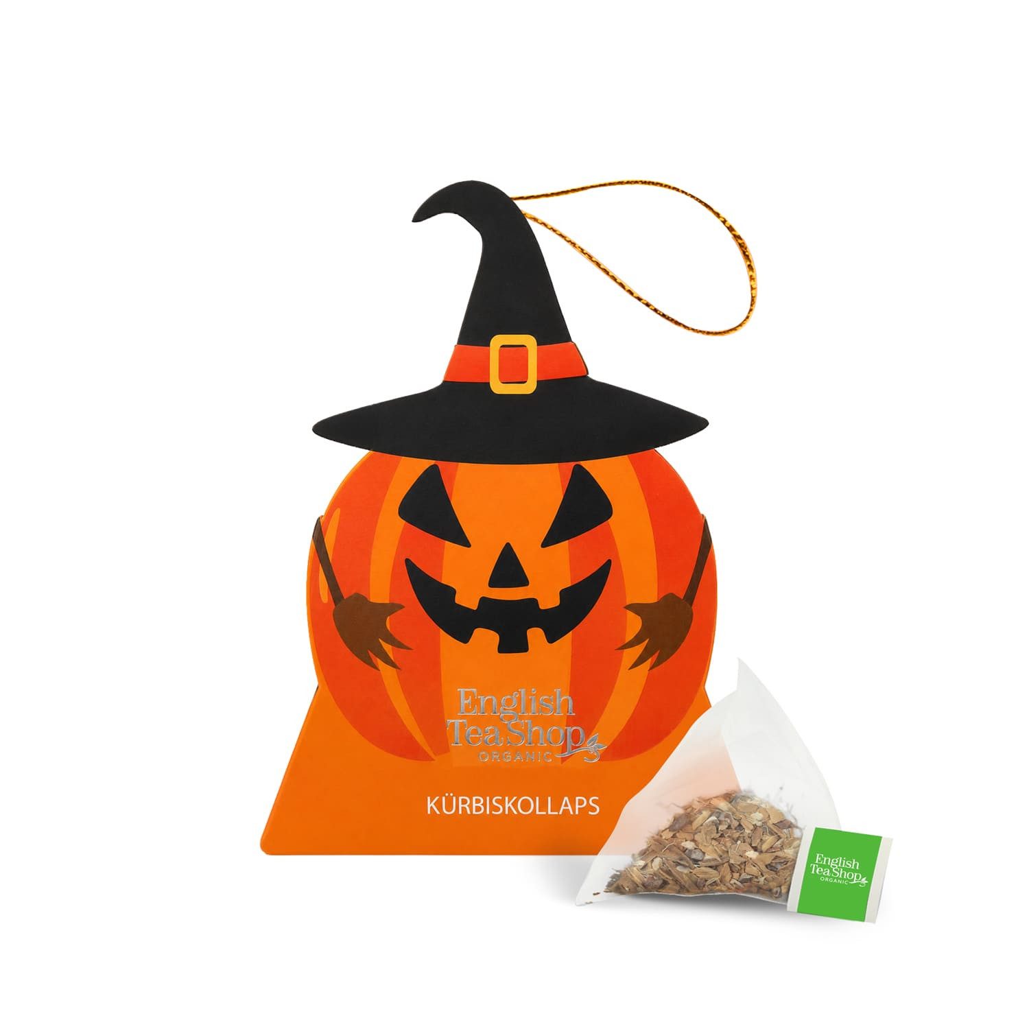 English Tea Shop Tee ETS - Halloween Kürbis "Kürbiskollaps", 1 Pyramidenbeutel BIO