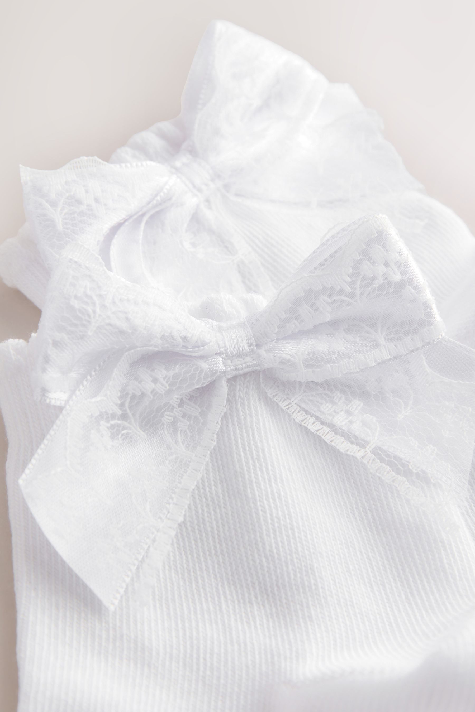 Next Kurzsocken 2er-Pack Socken mit Spitze, Schleife und Baumwolle (2-Paar)