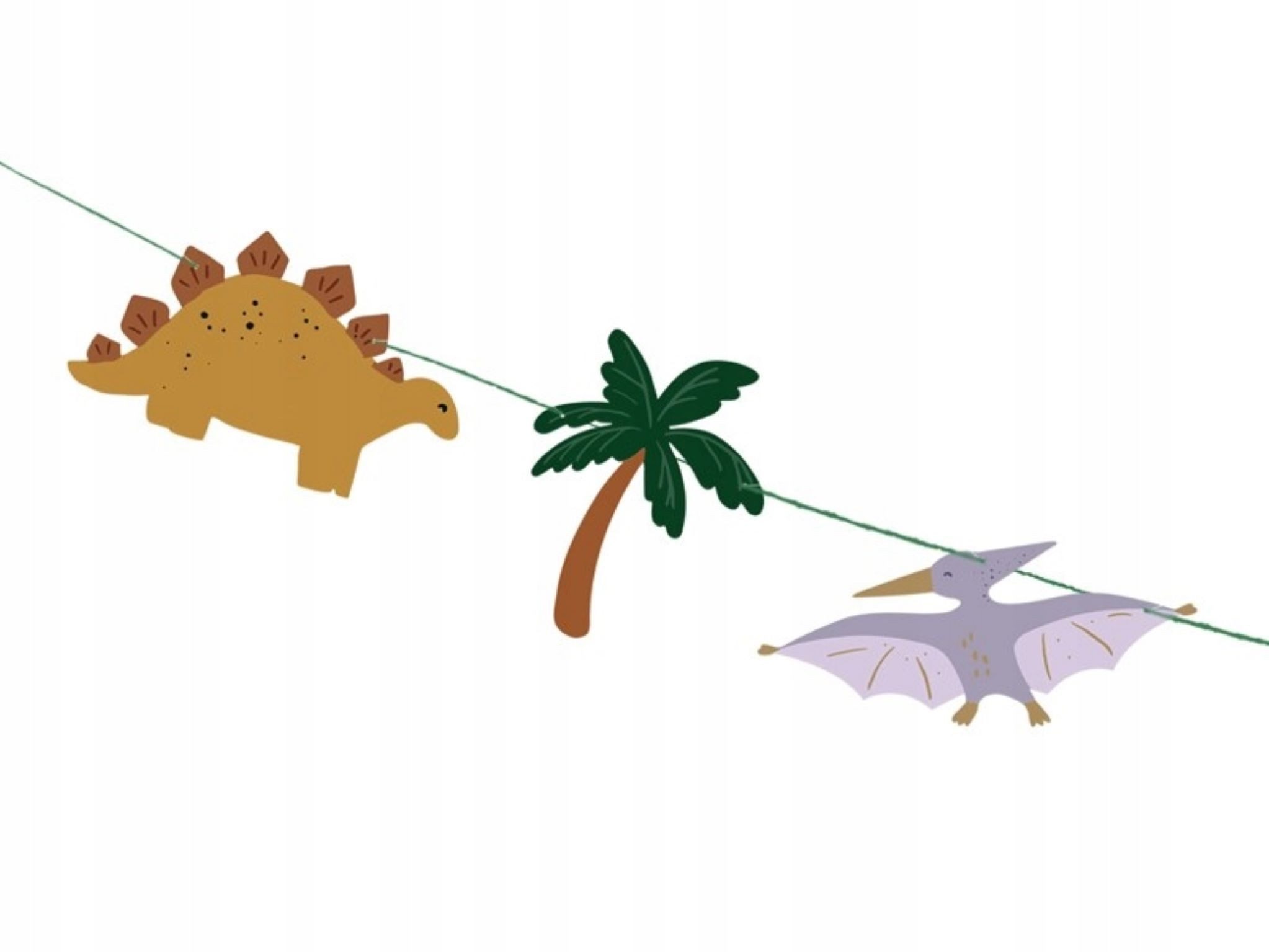 partydeco Girlande Happy Birthday Dinosaur Banner 11x300cm - Ideal für Kindergeburtstage