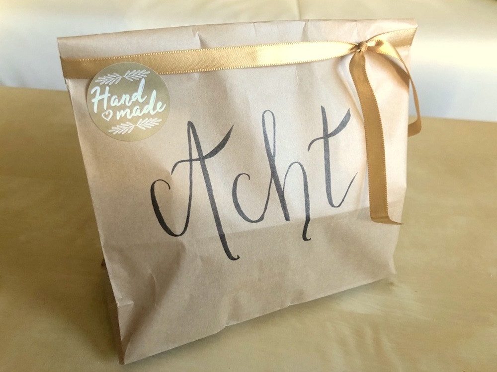 Clever-Kauf-24 Etiketten 48 Stück selbstklebende hochwertige Etiketten "Hand Made"
