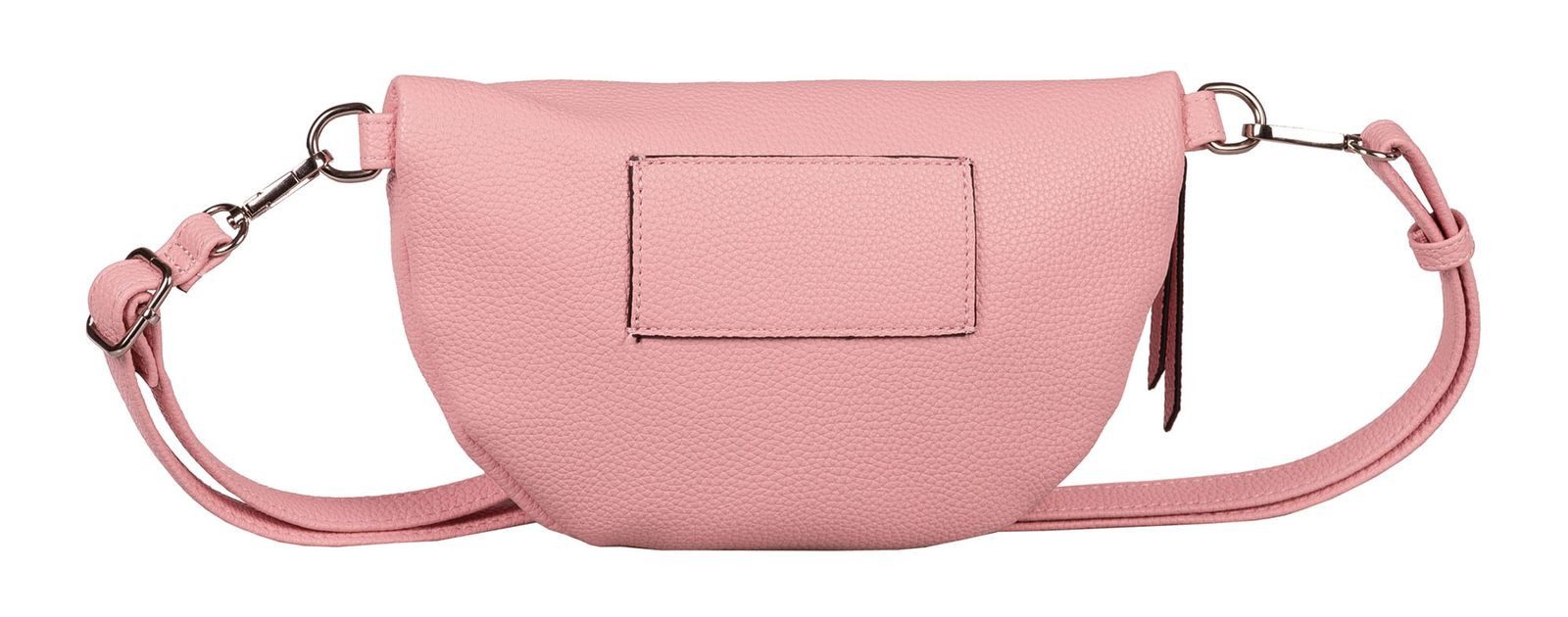 TOM TAILOR Denim Bauchtasche Rosie, vielseitig tragbar, leicht genarbt mit silbernen Nylonreißverschlüssen