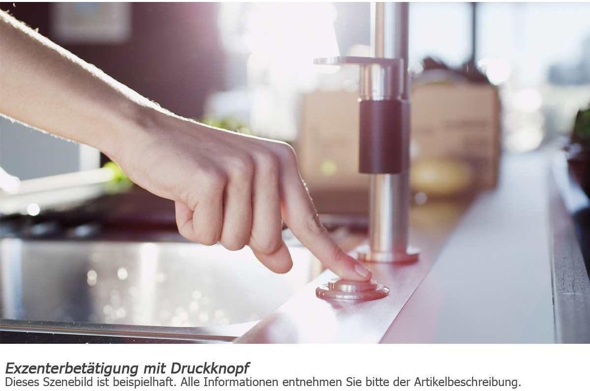 FRANKE Built-in sink FXG 611-100 100x50cm Push-button valve Drainer reversible Glacier