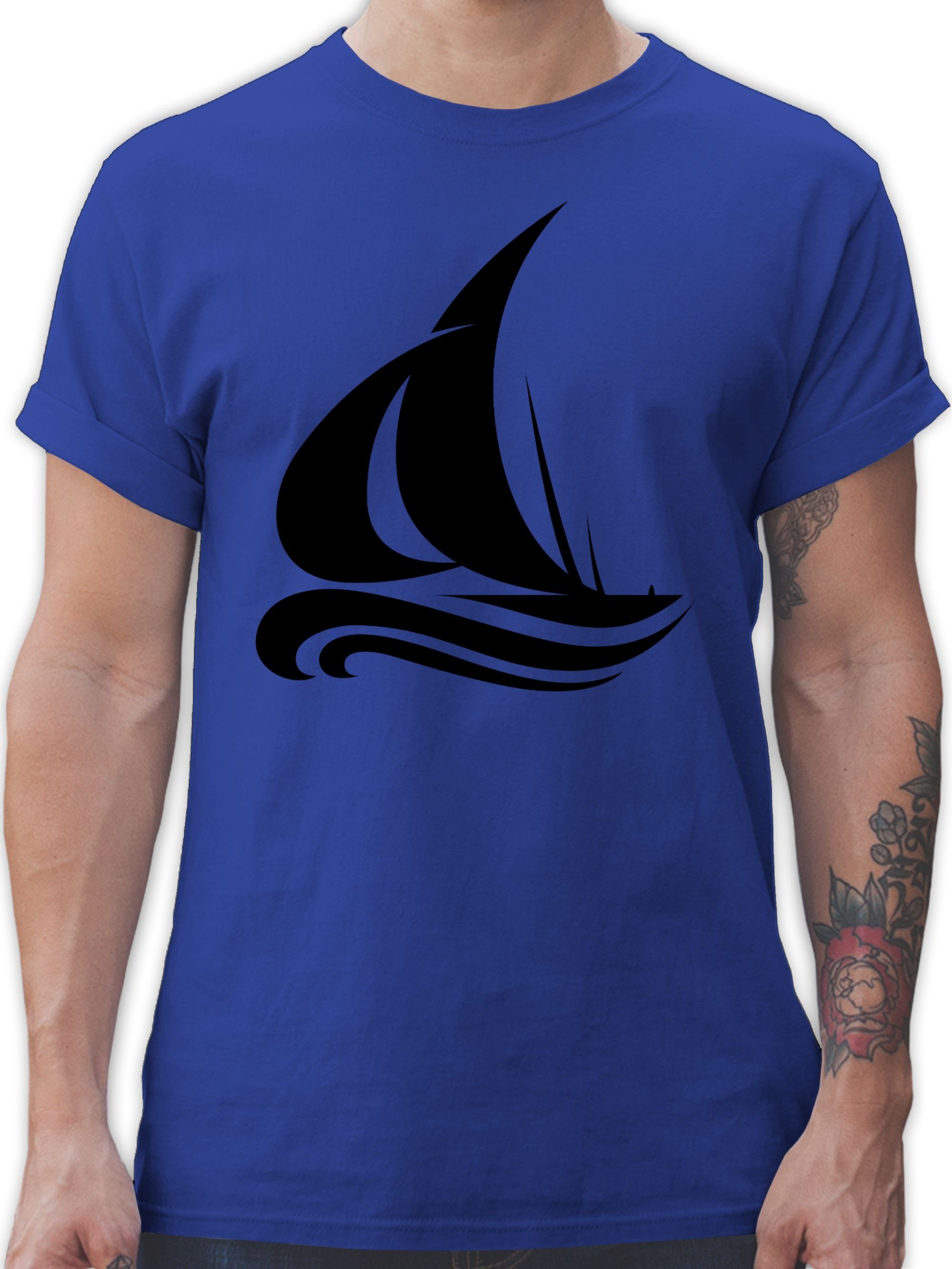 Shirtracer T-Shirt Segelboot Wellen Boot & Schiff Deko