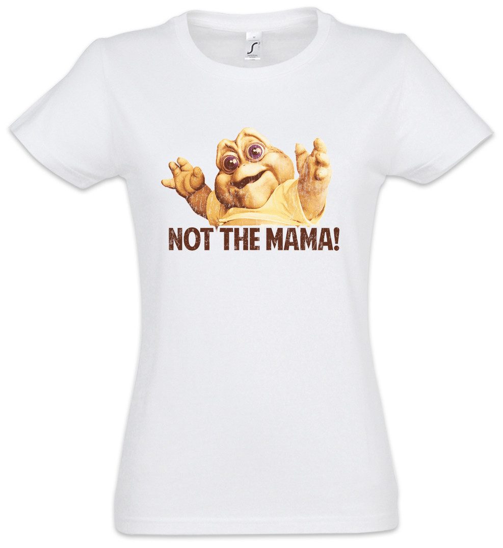 Urban Backwoods Print-Shirt Not The Mama Damen T-Shirt Logo Die Zeichen Company Dinosaurs Symbol (1-tlg) Sign Logo Firmenlogo