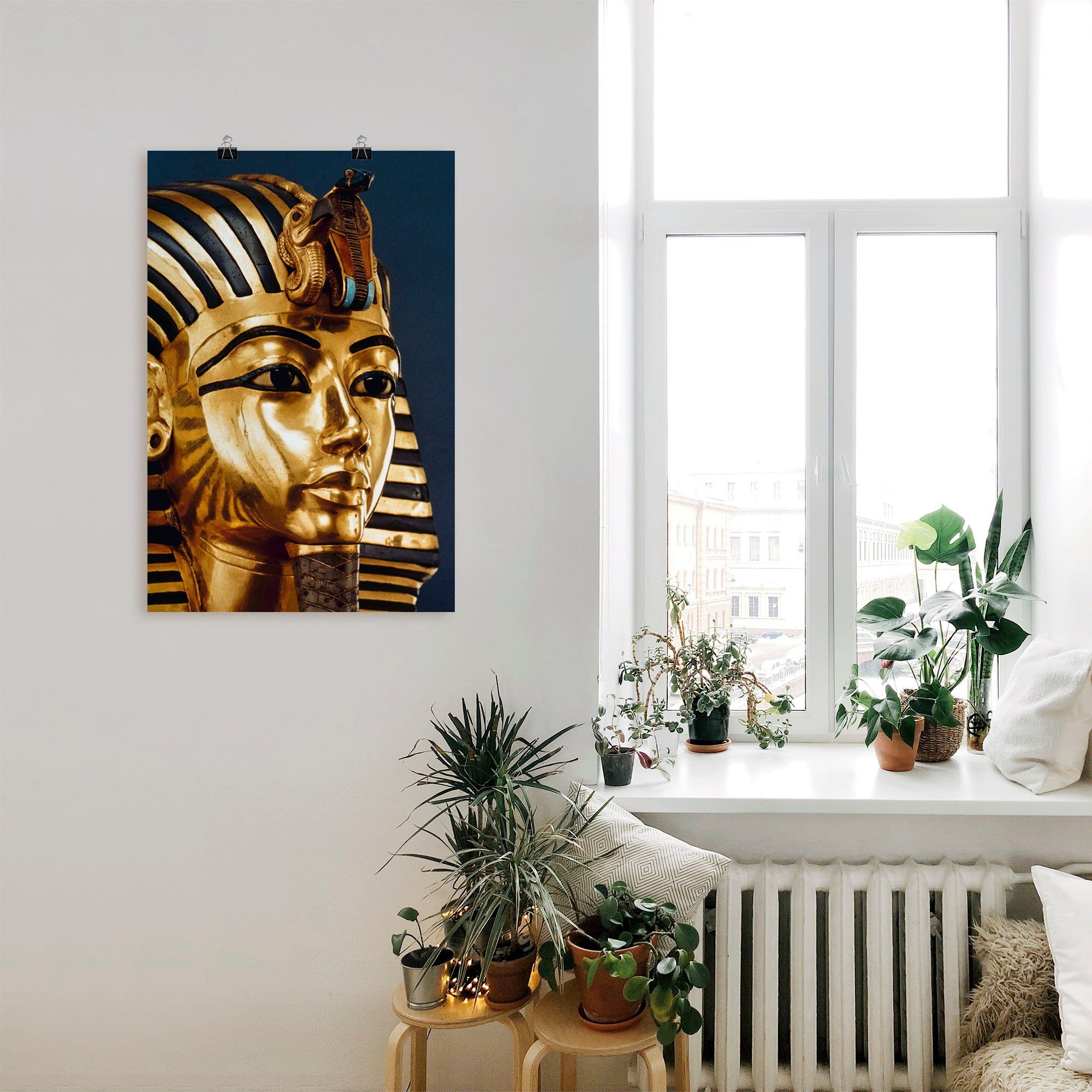 Wandaufkleber St), (1 Menschen König Größen als versch. Tutanchamun, in Wandbild Poster Leinwandbild, Alubild, von Artland oder Grabmaske