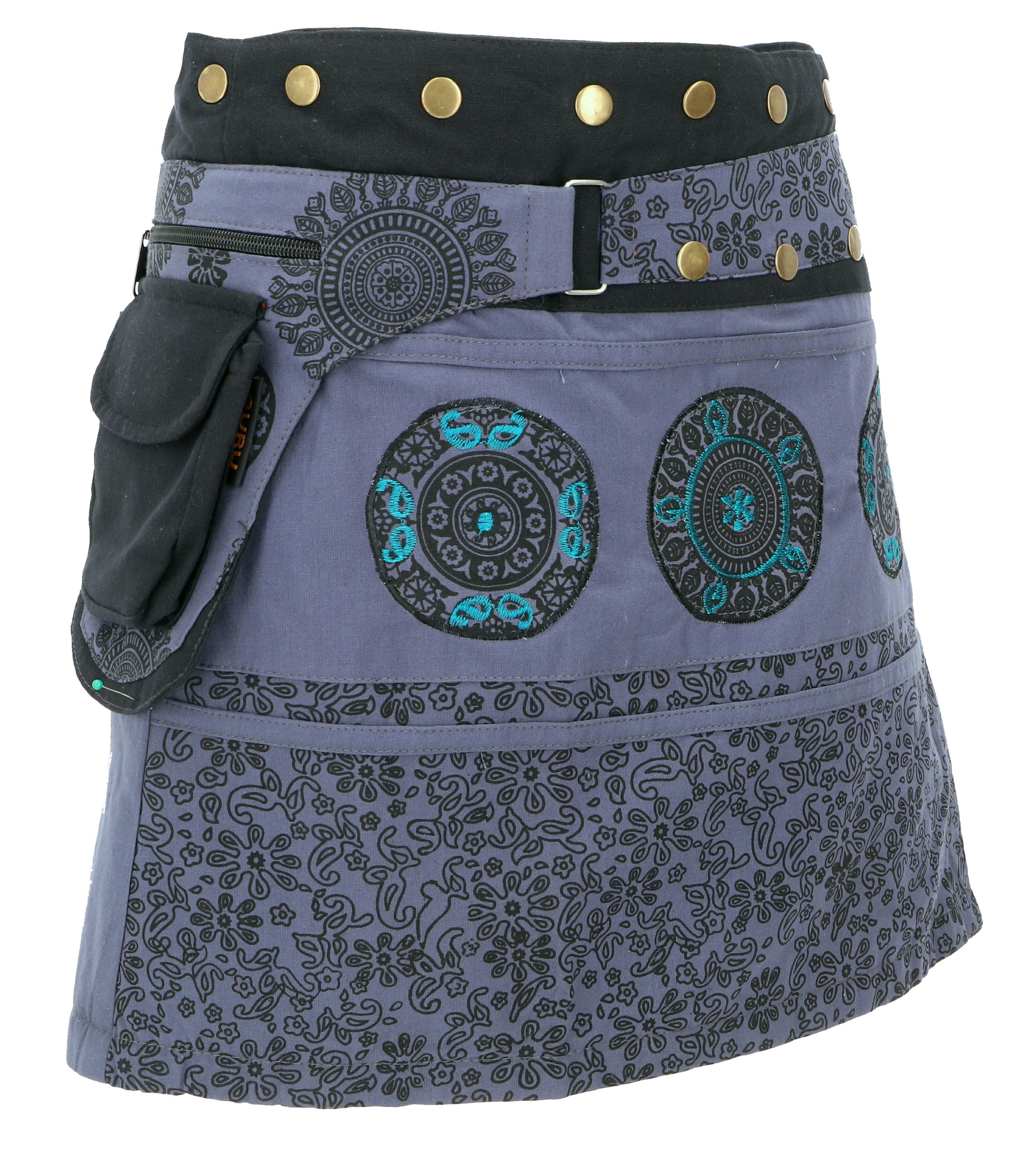 Guru-Shop Minirock Wickelrock, kurzer Rock, Cacheur, Mandala.. alternative günstig online kaufen