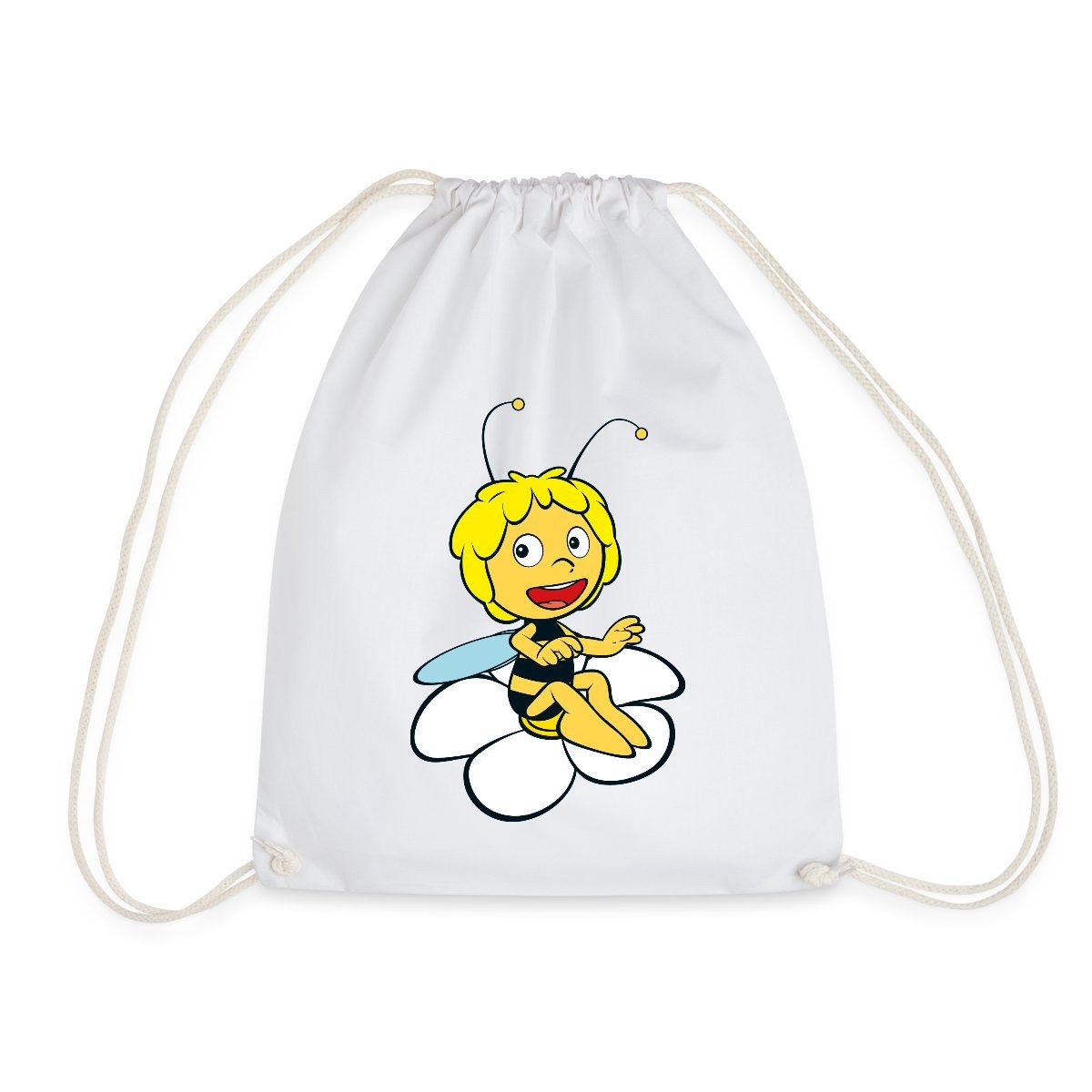Spreadshirt Turnbeutel Biene Maja Sitzt auf Blume Turnbeutel (1-tlg)