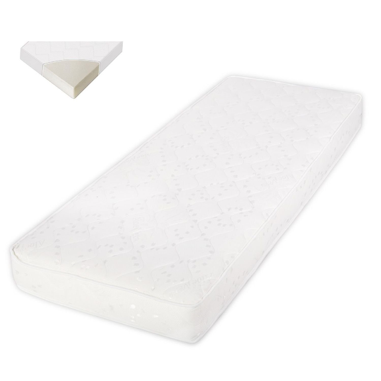 Kindermatratze Bezug x hoch, waschbar Babybett antiallergisch 161 62 14, Matratze 14 cm Lorelli, x