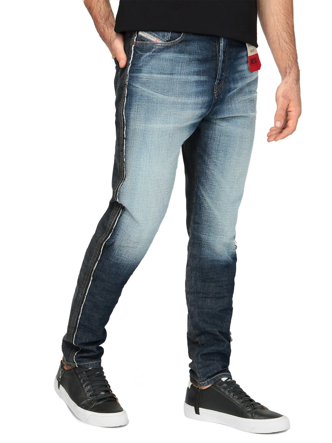 009GR mit Regular Länge:30 Diesel D-Vider tiefem Schritt - - Tapered-fit-Jeans