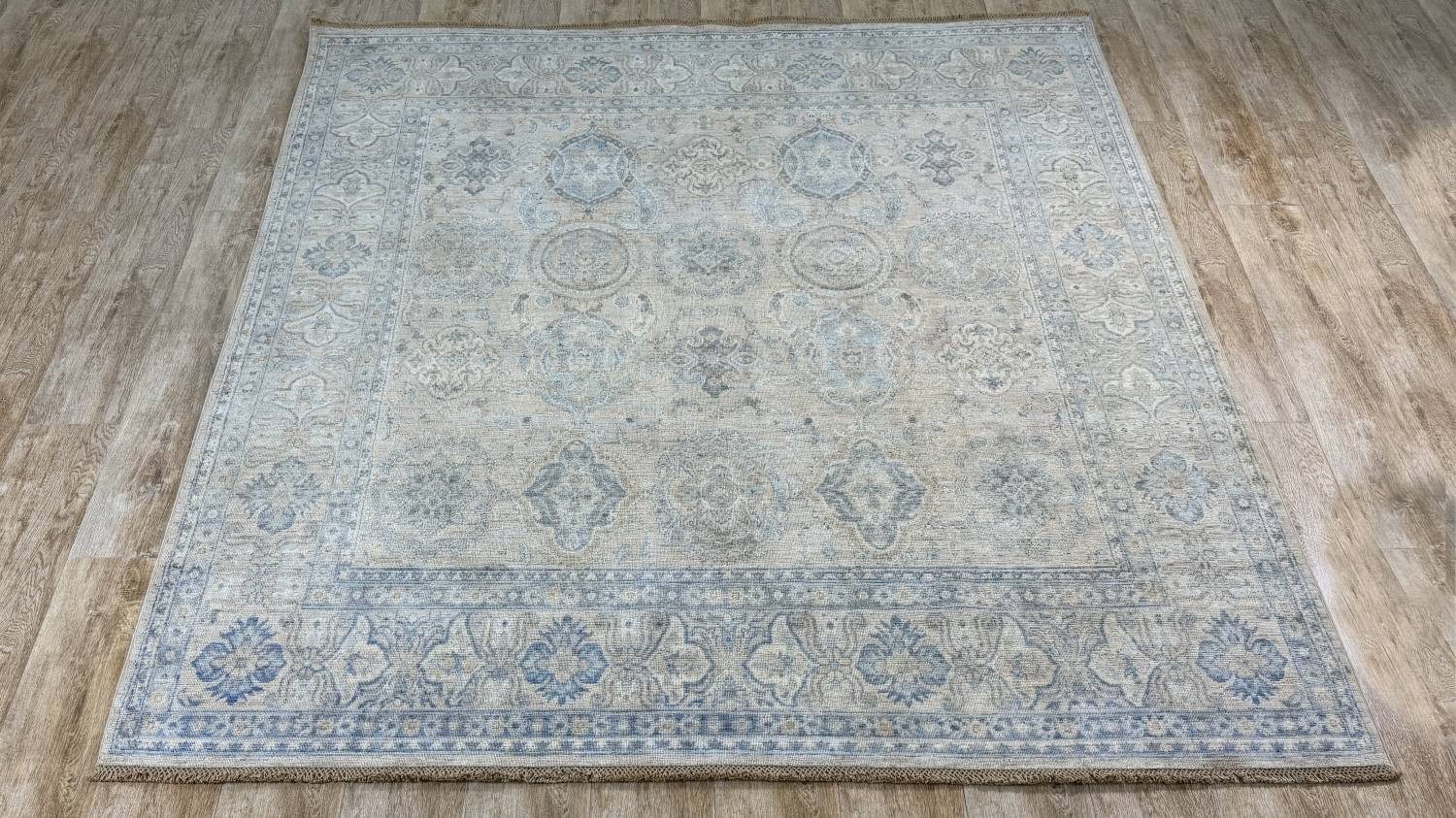 Rug Studios Teppich ZIEGLER FEIN-ORIGINAL HANDGEKNÜPFT, Rechteckig, Höhe: 8 mm, Handgefertigt, 209 x 218 cm, Hellbeige