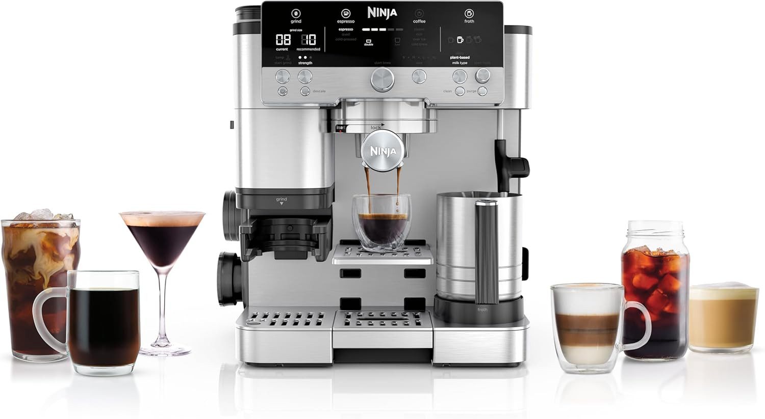 NINJA Siebträgermaschine silberfarben